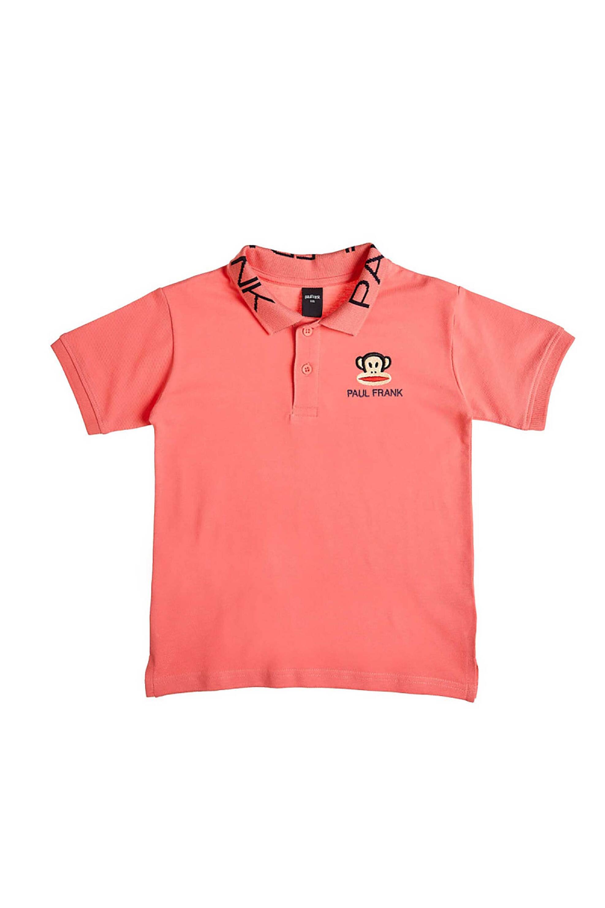 Alouette παιδική πόλο μπλούζα με κέντημα "Paul Frank" (12 μηνών-5 ετών) - 00351080 Κοραλί