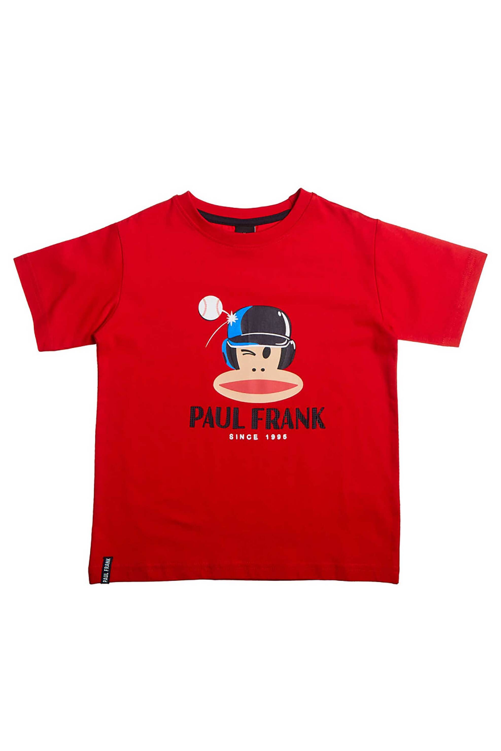 Alouette παιδική μπλούζα με ανάγλυφα σχέδια "Paul Frank" (12 μηνών-5 ετών) - 00351092 Κόκκινο