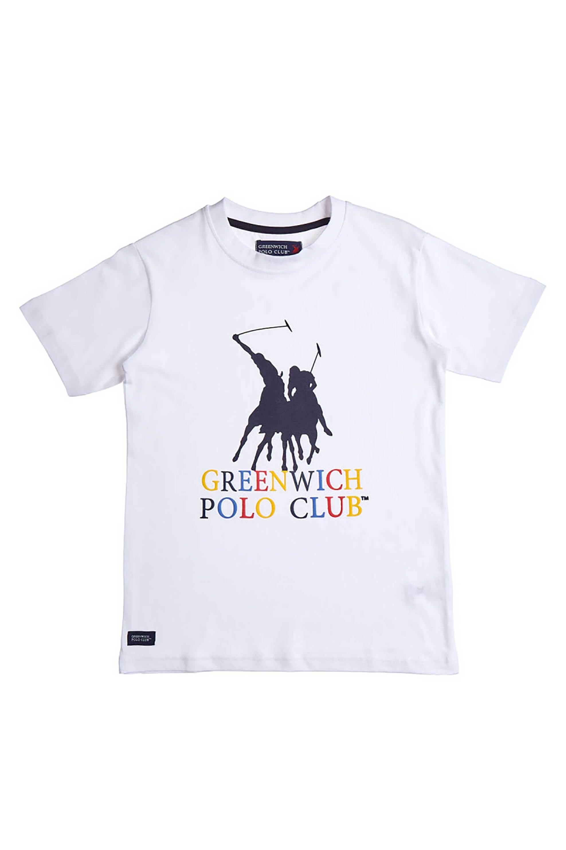 Alouette παιδική μπλούζα με ανάγλυφο σχέδιο "Greenwich Polo Club" (18 μηνών-16 ετών) - 00152021 Λευκό