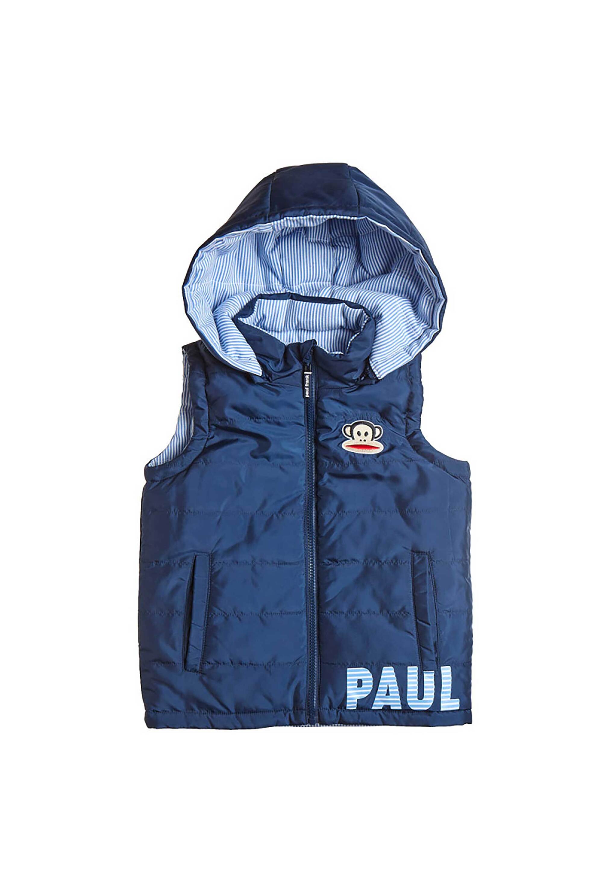 Alouette παιδικό μπουφάν γιλέκο αμάνικο διπλής όψης "Paul Frank" (12 μηνών-5 ετών) - 00351078 Μπλε Σκούρο