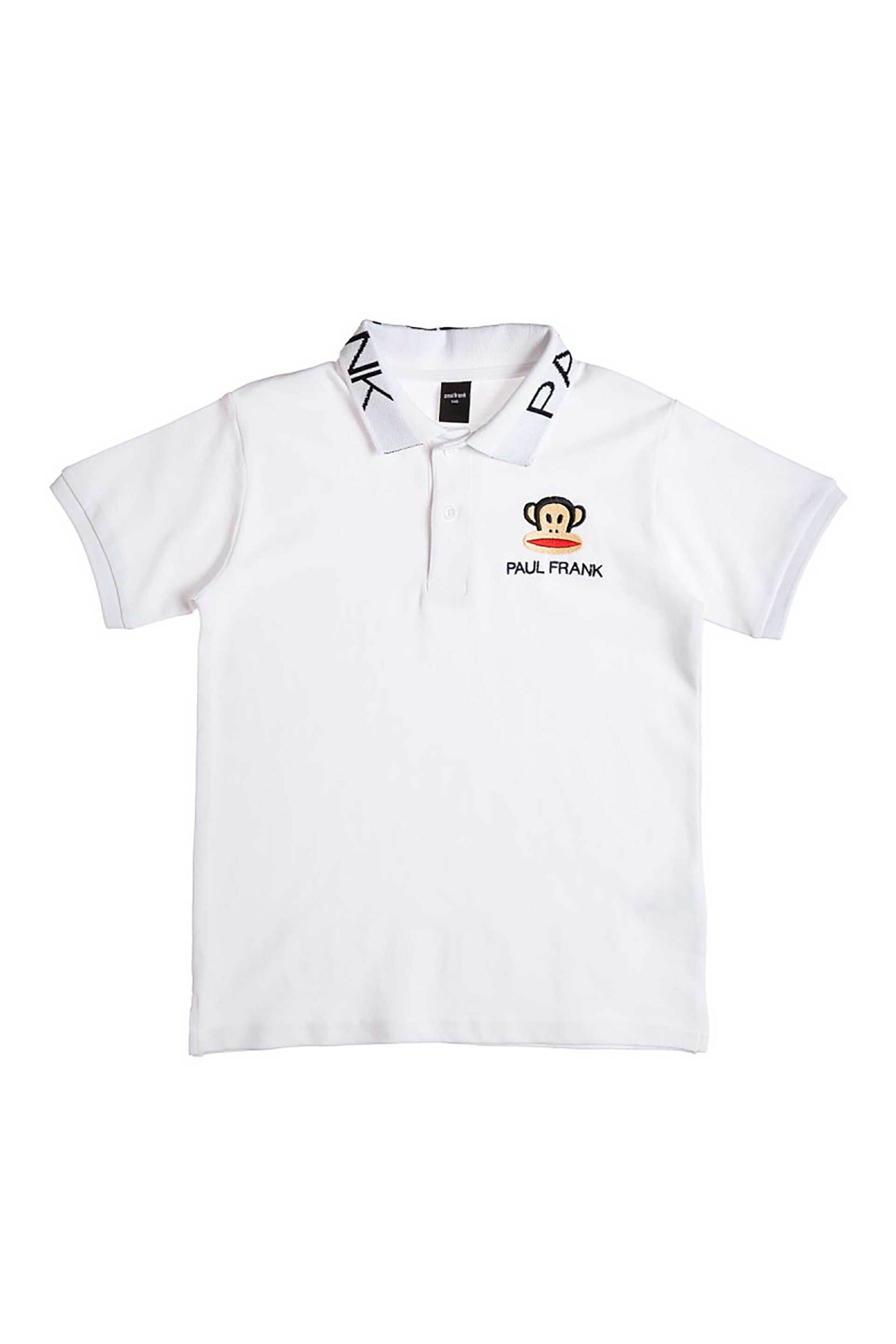 ALOUETTE Alouette παιδική πόλο μπλούζα με κέντημα "Paul Frank" (6-14 ετών) - 00152013 Λευκό