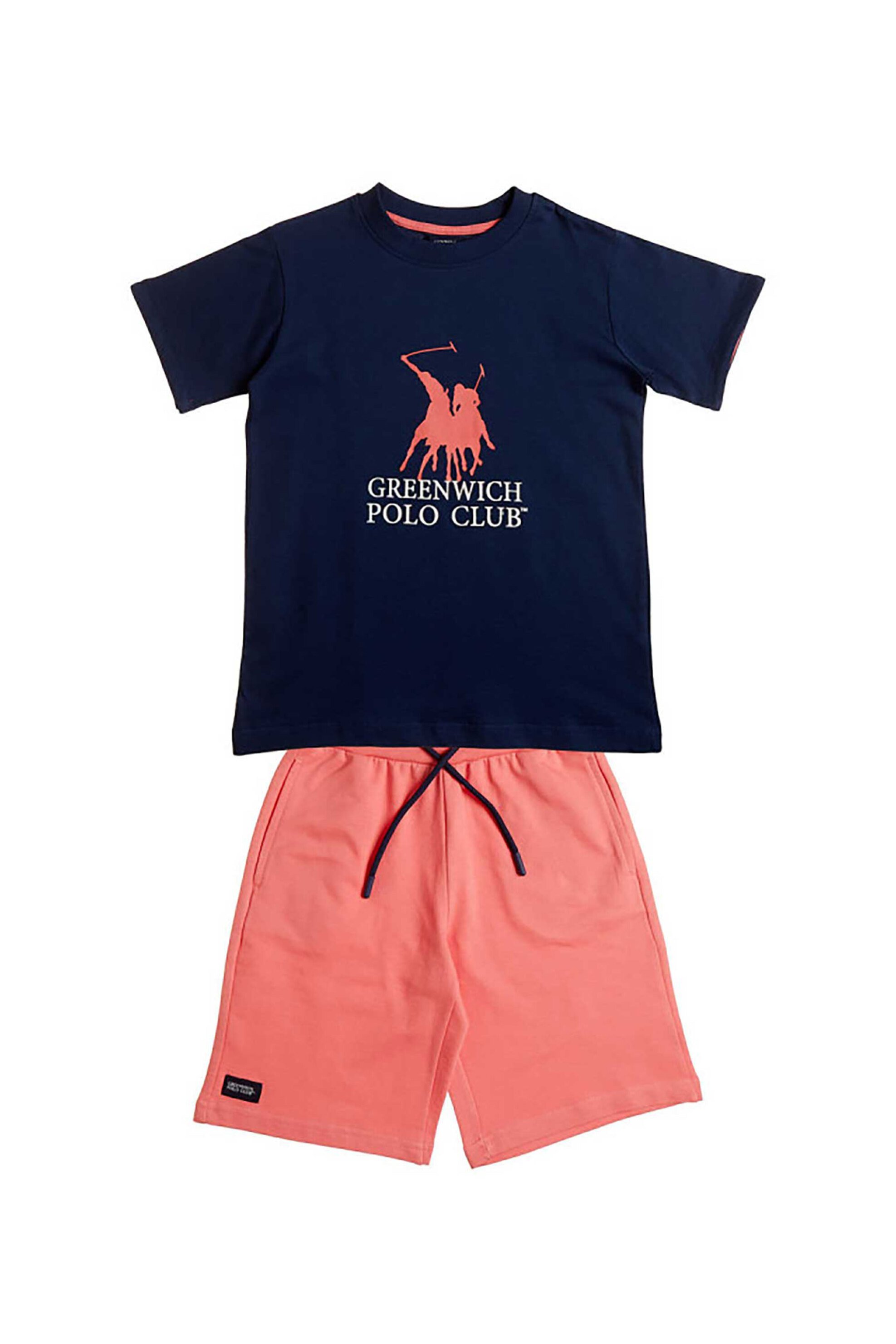 Alouette παιδικό σετ μπλούζα και βερμούδα με ανάγλυφο τύπωμα "Greenwich Polo Club" (2 τεμάχια) - 00170444 Μπλε Σκούρο
