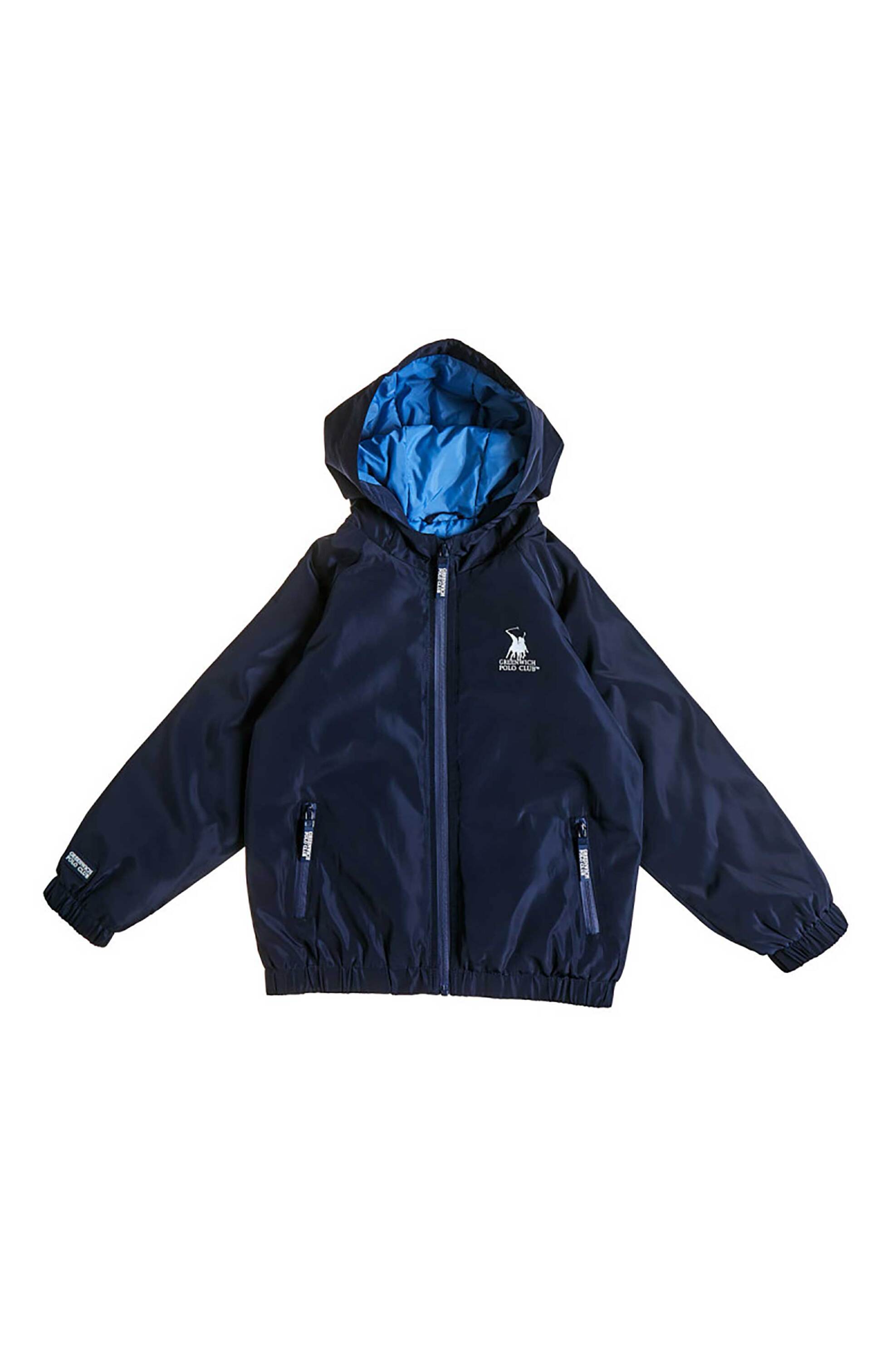 Alouette παιδικό μπουφάν με κουκούλα και τύπωμα "Greenwich Polo Club" (18 μηνών-16 ετών) - 00160373 Μπλε Σκούρο