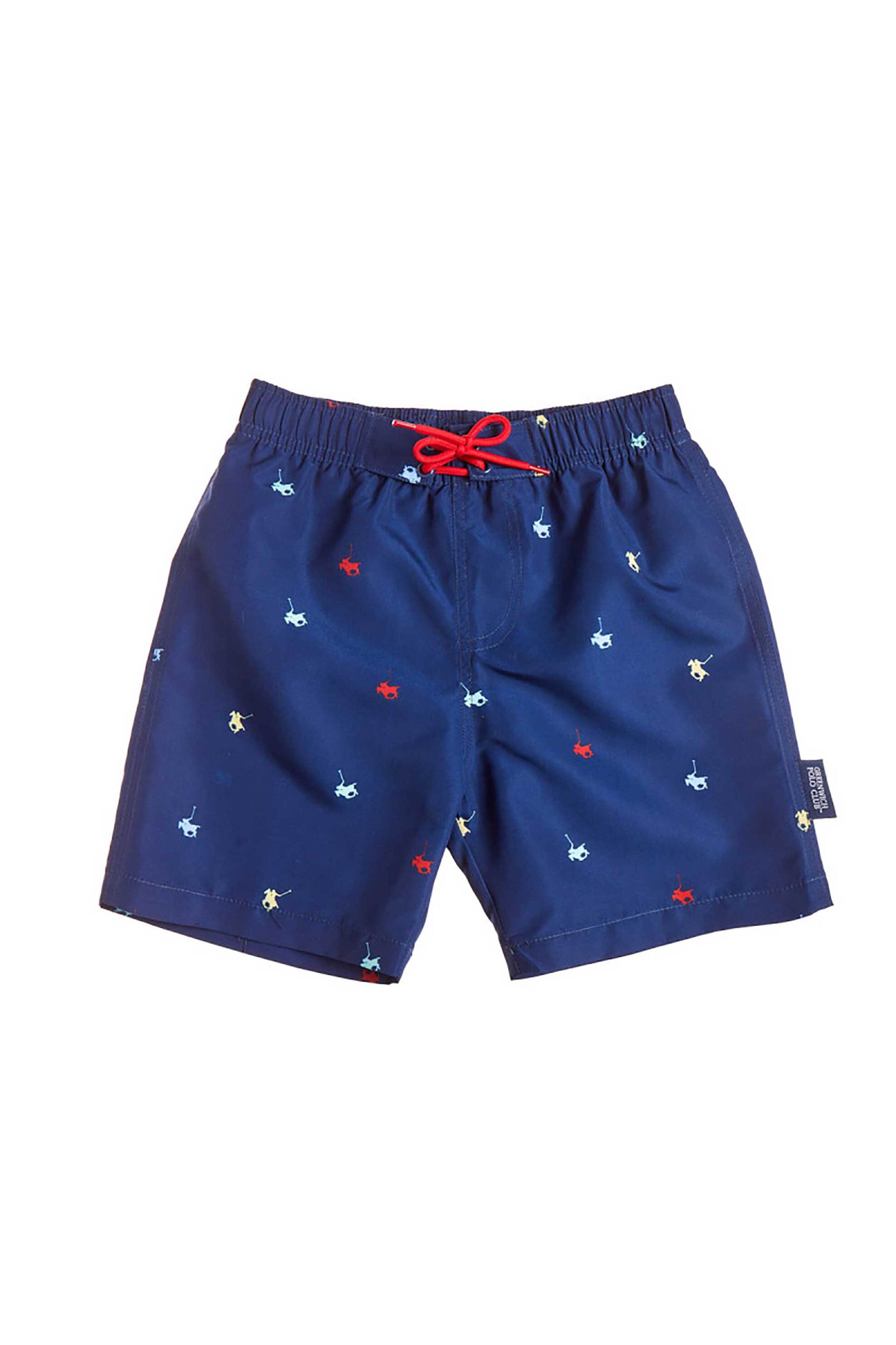 Alouette παιδικό μαγιό βερμούδα με all-over print "Greenwich Polo Club" (2-16 ετών) - 00190395 Μπλε Σκούρο