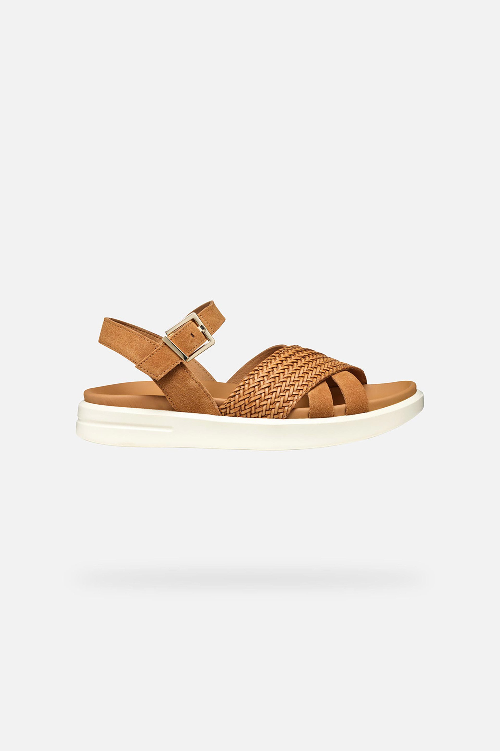 Geox γυναικεία suede σανδάλια "Xand 2s" - D55PAB00022C6001 Ταμπά