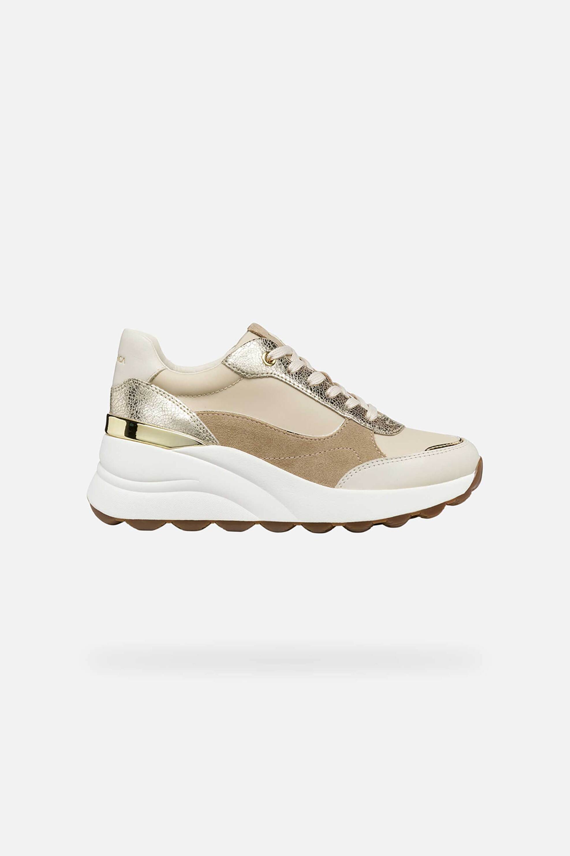 Geox γυναικεία sneakers "D Spherica Εc13" - D65WAB01122C1S2L Χρυσό