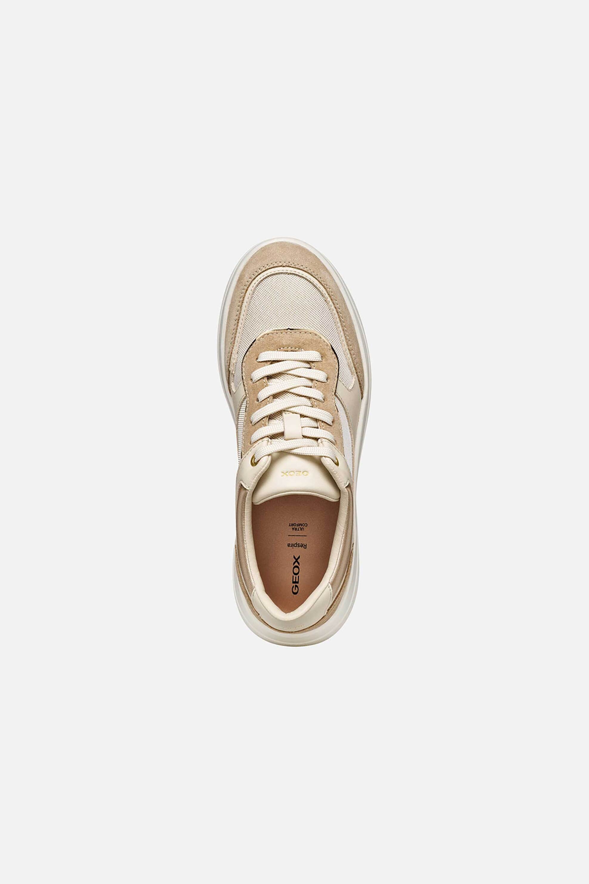 Geox Γυναικεία Sneakers D Spherica Εcub-3 - D65Wtd09Basc1S5K Κρέμ