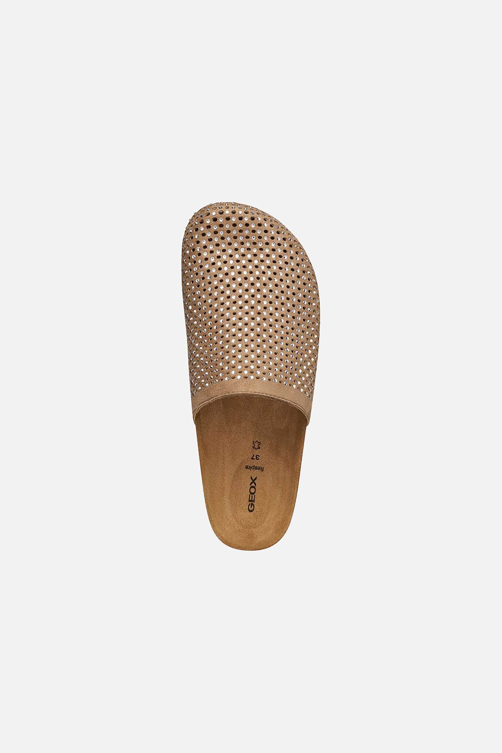 Geox Γυναικεία Flatforms με Στρας Brionia R - D65Y3G000Auc8014 Μπρονζέ