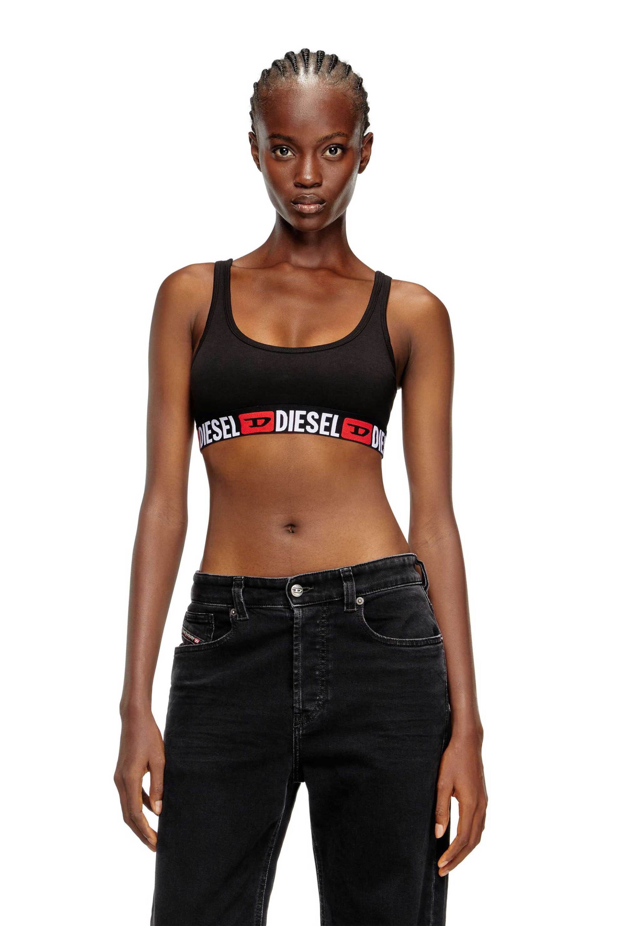 Diesel γυναικείο αθλητικό μπουστάκι με λογότυπο "Ufsb-Oriba" - S26A131220NJAP Μαύρο