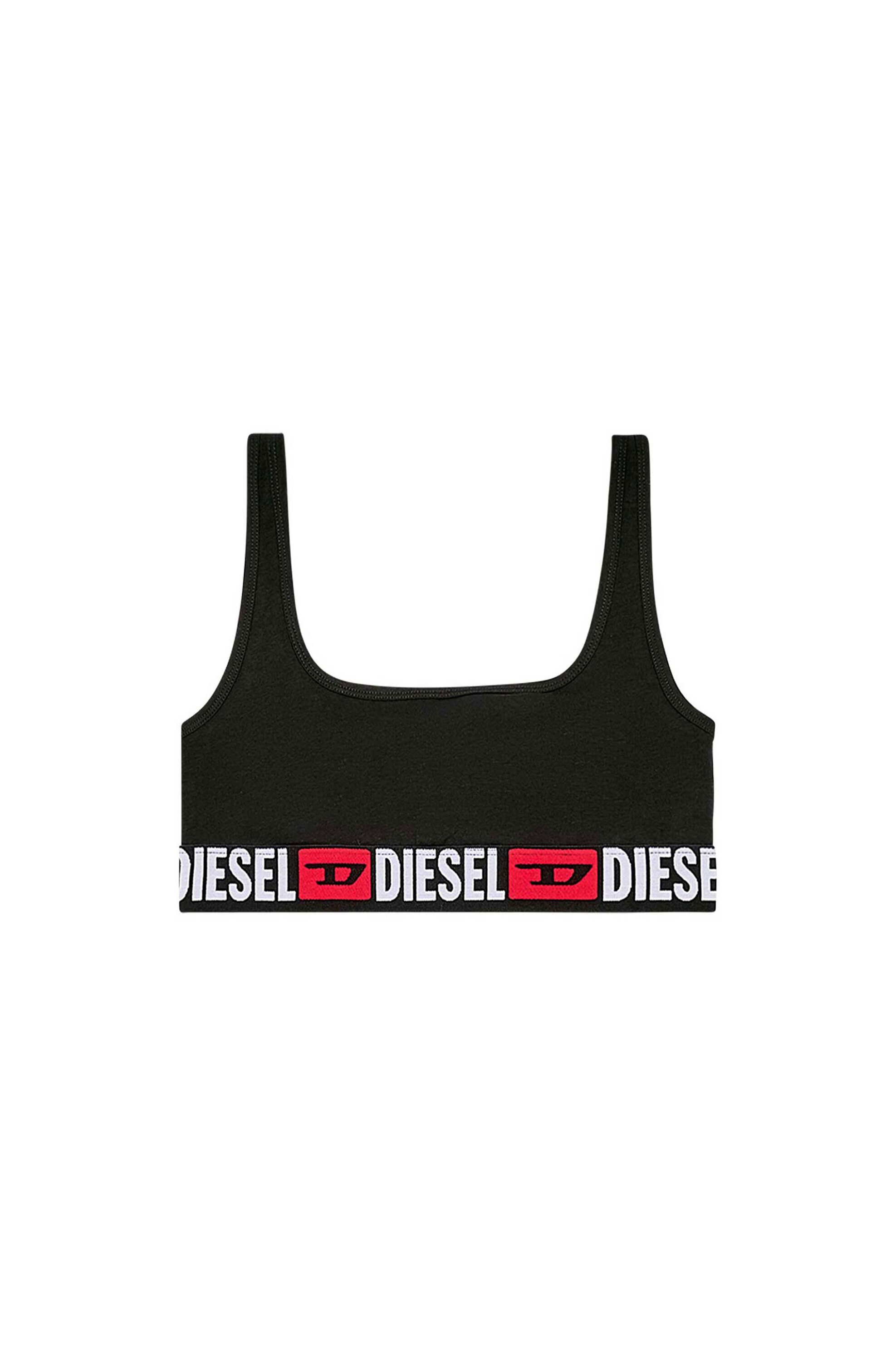 Diesel Γυναικείο Αθλητικό Μπουστάκι με Λογότυπο Ufsb-Oriba - S26A131220Njap Μαύρο