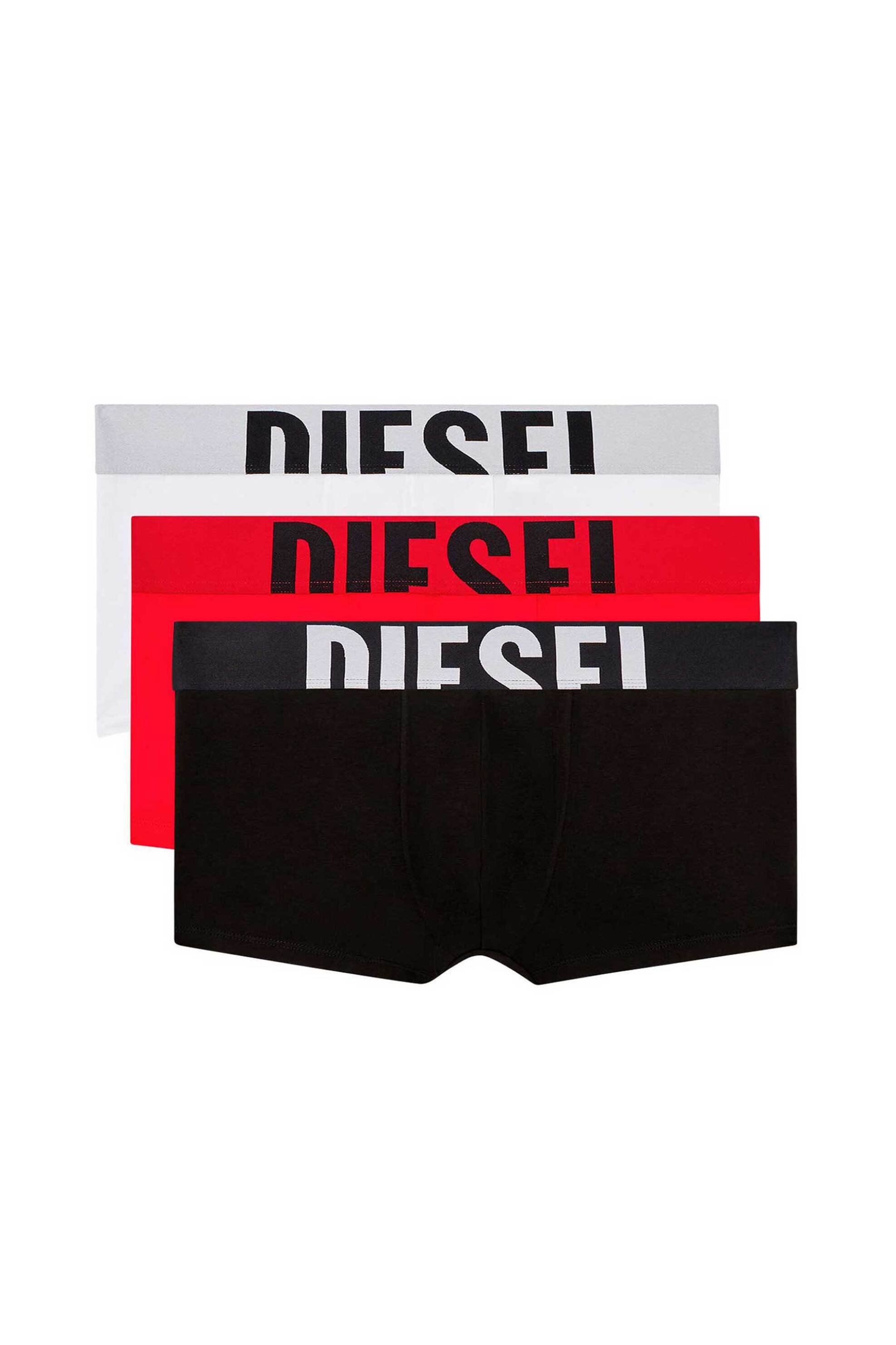 DIESEL Diesel ανδρικό σετ εσώρουχων trunk με logo print "Umbx" (3 τεμάχια) - S25A153800WIAN Γκρι