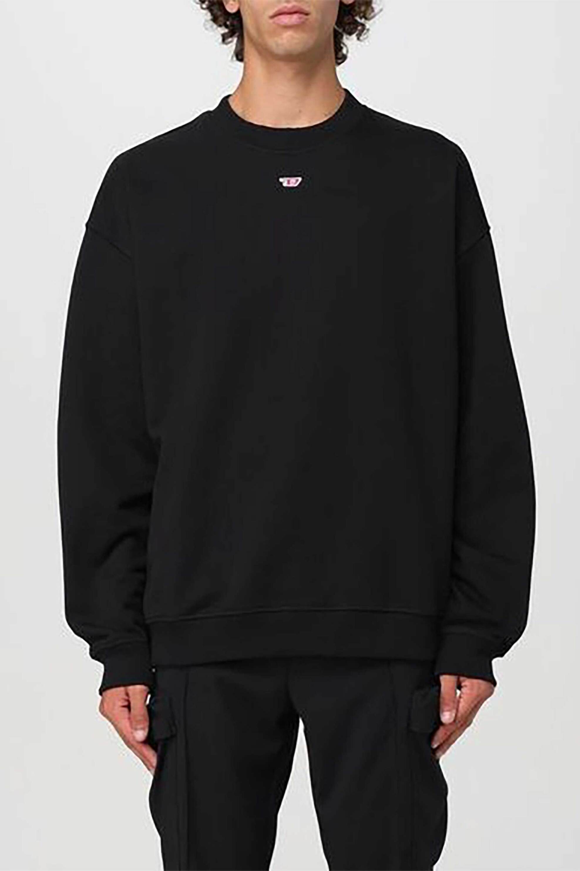 Diesel ανδρική μπλούζα φούτερ με logo print - W24A149030GEAD Μαύρο