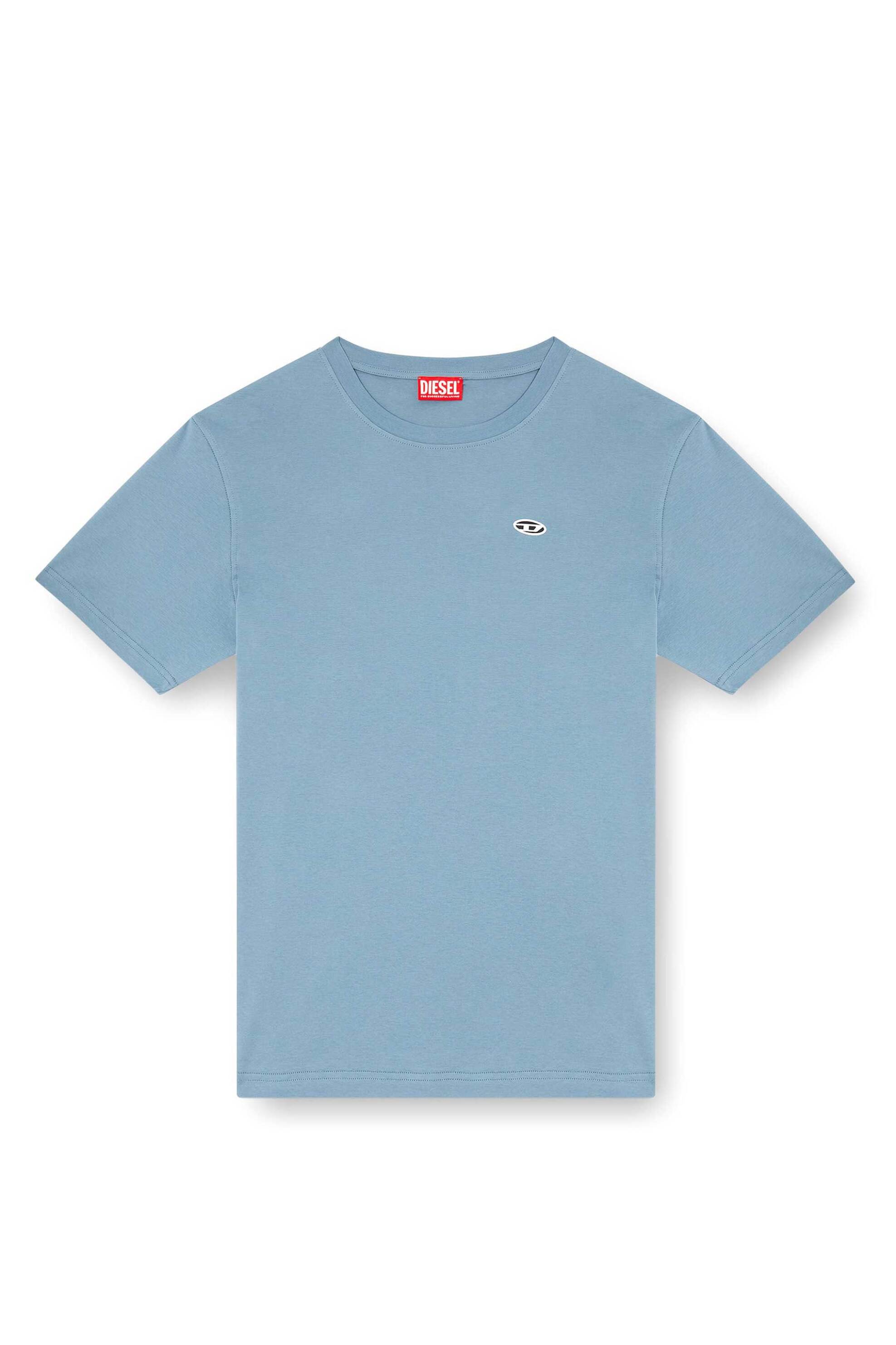 Diesel Ανδρικό T-Shirt με Λογότυπο T-Adjust-Doval-Pj - S25A150560Aiju Μπλε Ανοιχτό
