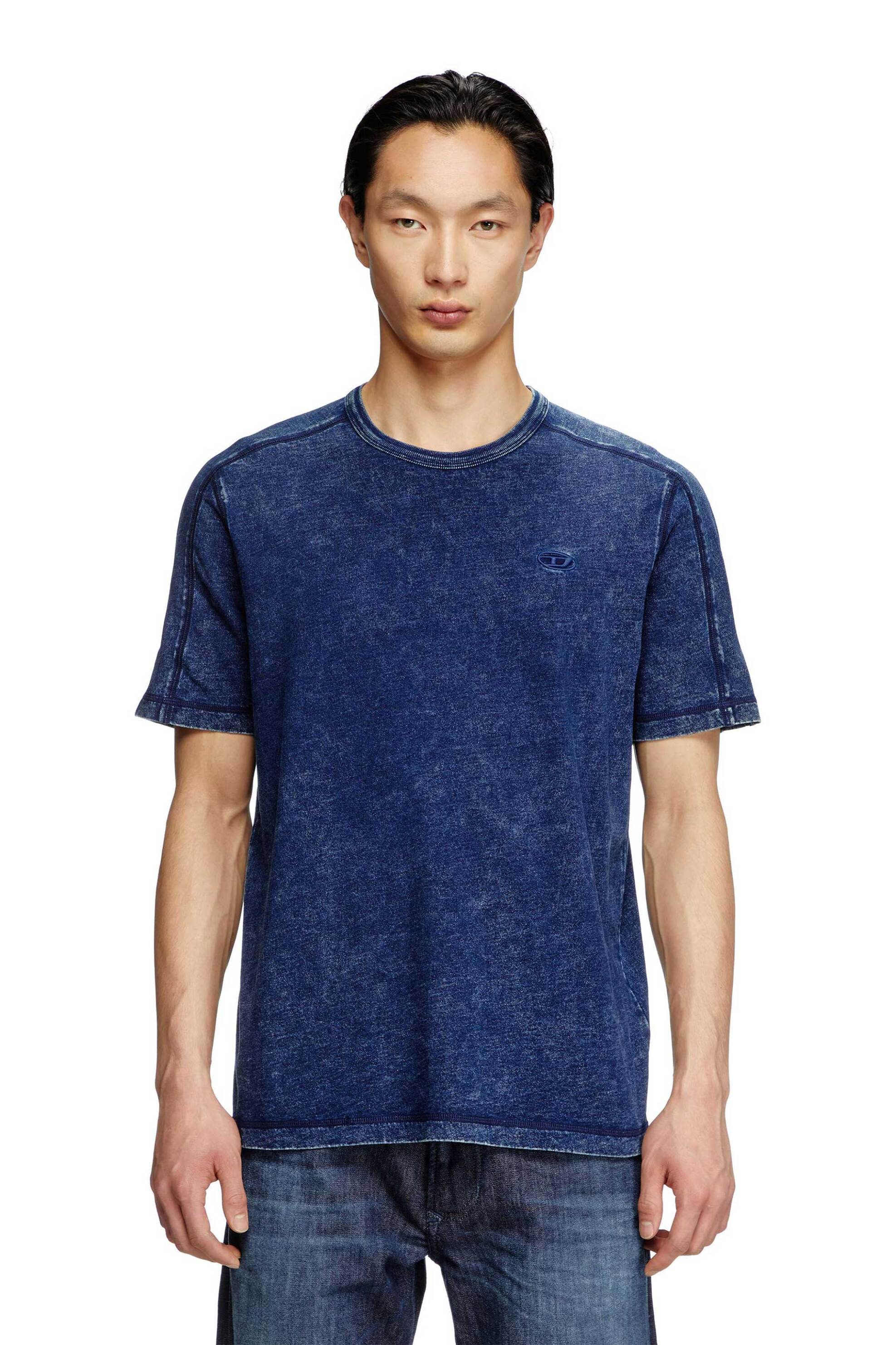 Diesel ανδρικό T-shirt με λογότυπο ''T-Adjind'' - S25A164070QJAH Μπλε