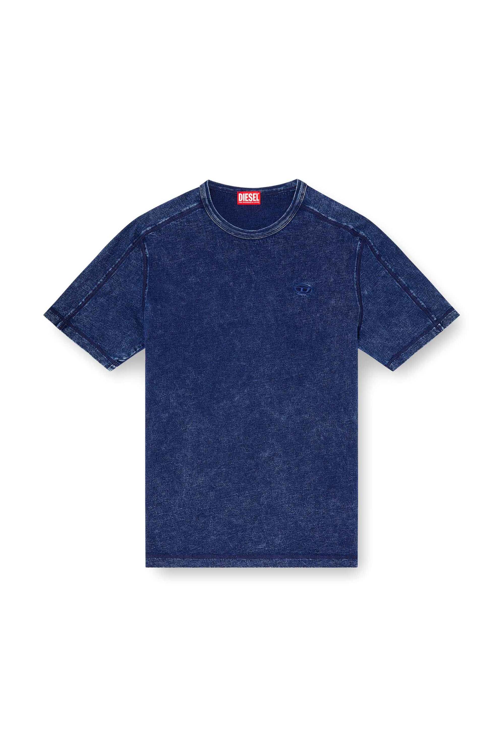 Diesel Ανδρικό T-Shirt με Λογότυπο T-Adjind&Apos - S25A164070Qjah Μπλε
