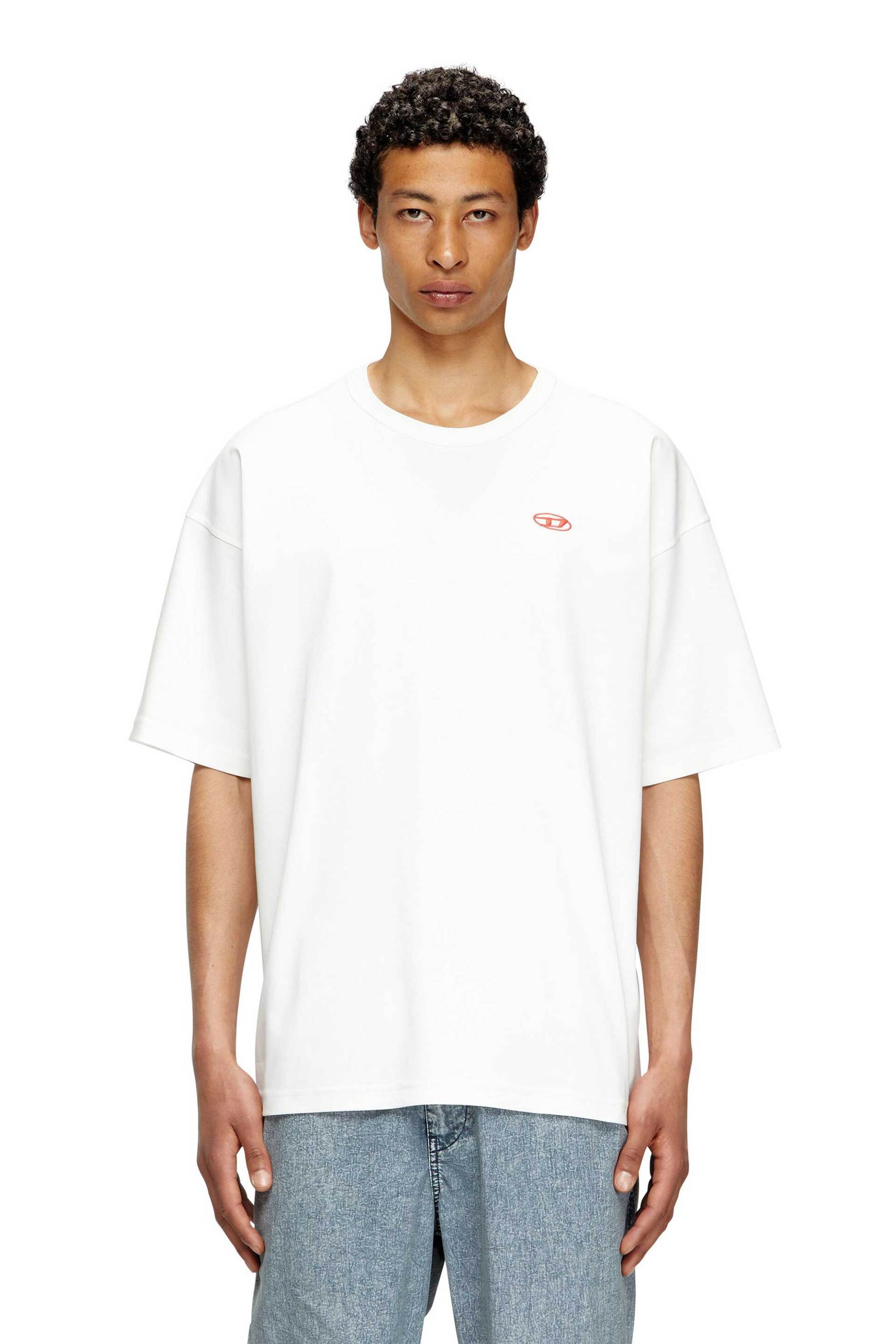 Diesel ανδρικό T-shirt με λογότυπο Relaxed Fit 'T-Boxt-T6" - W25A185350AIJU Λευκό