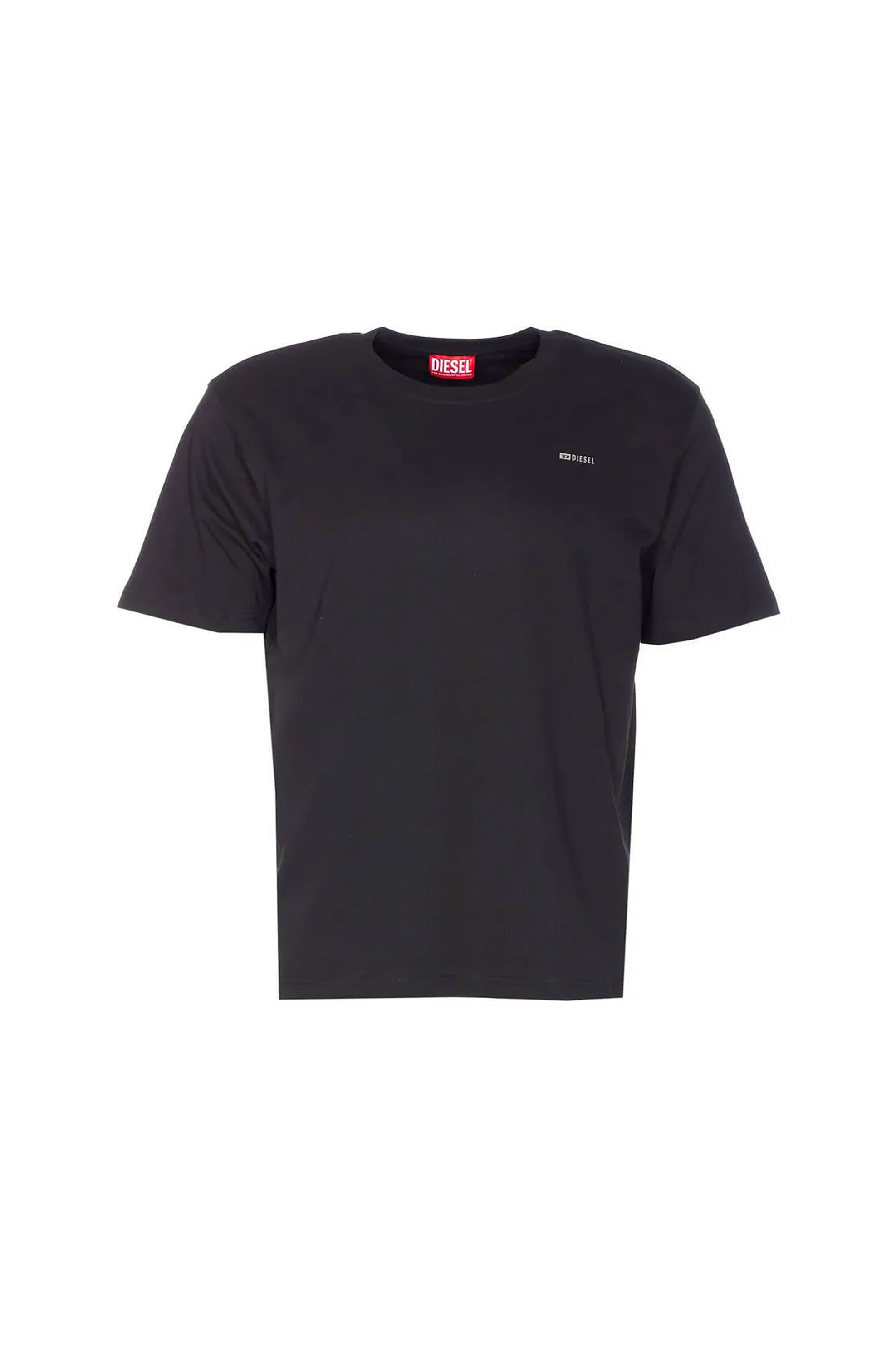 Diesel ανδρικό T-shirt με λογότυπο Regular Fit - W25A196460AIJU Μαύρο