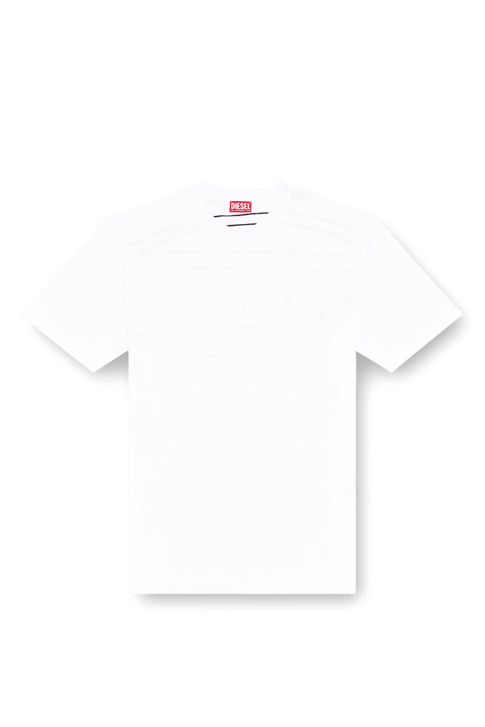 Diesel Ανδρικό T-Shirt με Λογότυπο Loose Fit T-Boggy-Megoval-D - S26A113020Hgam Λευκό