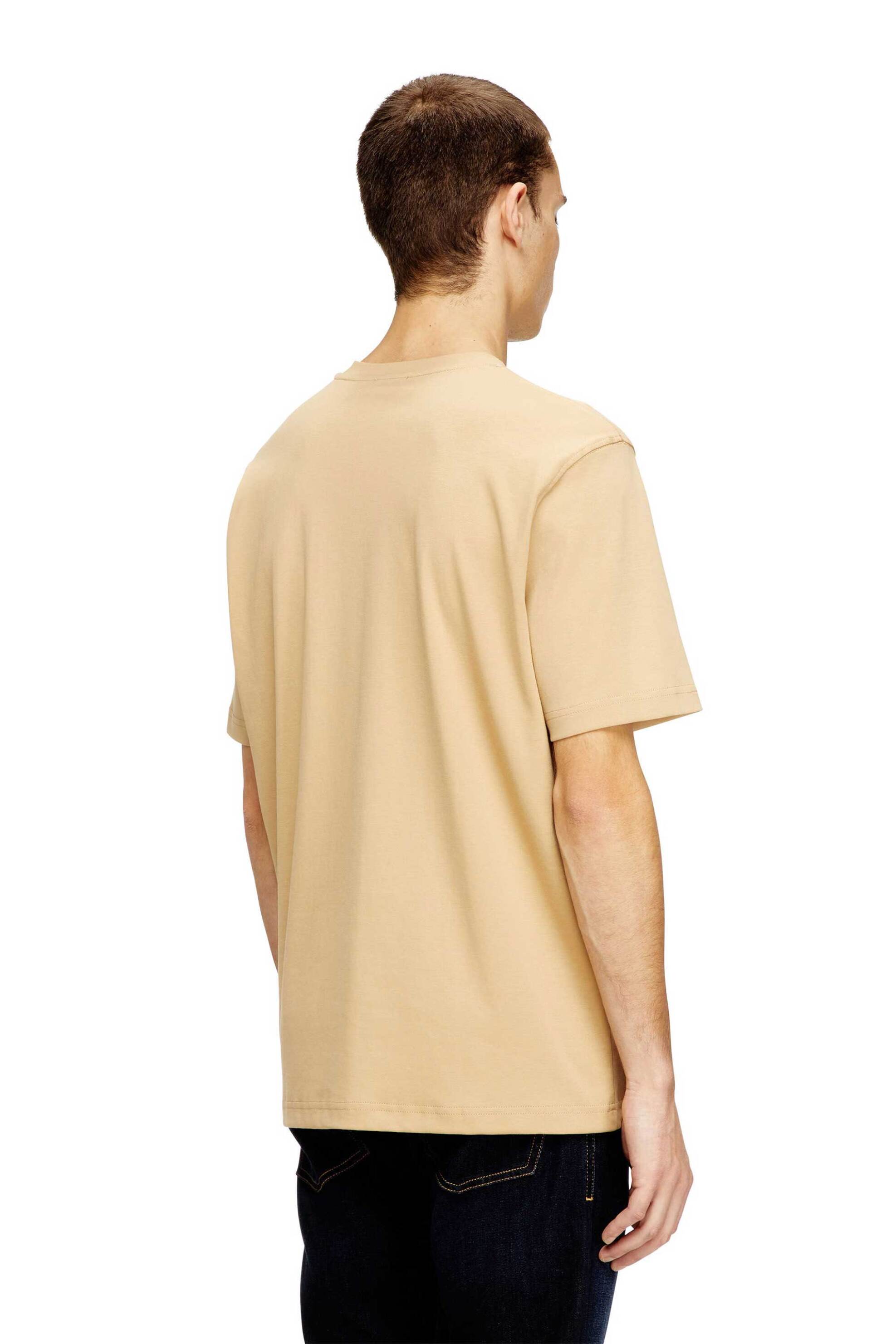 Diesel ανδρικό T-shirt με λογότυπο Regular Fit "T-Adjust-Met" - S26A196460AIJU Μπεζ φωτογραφία