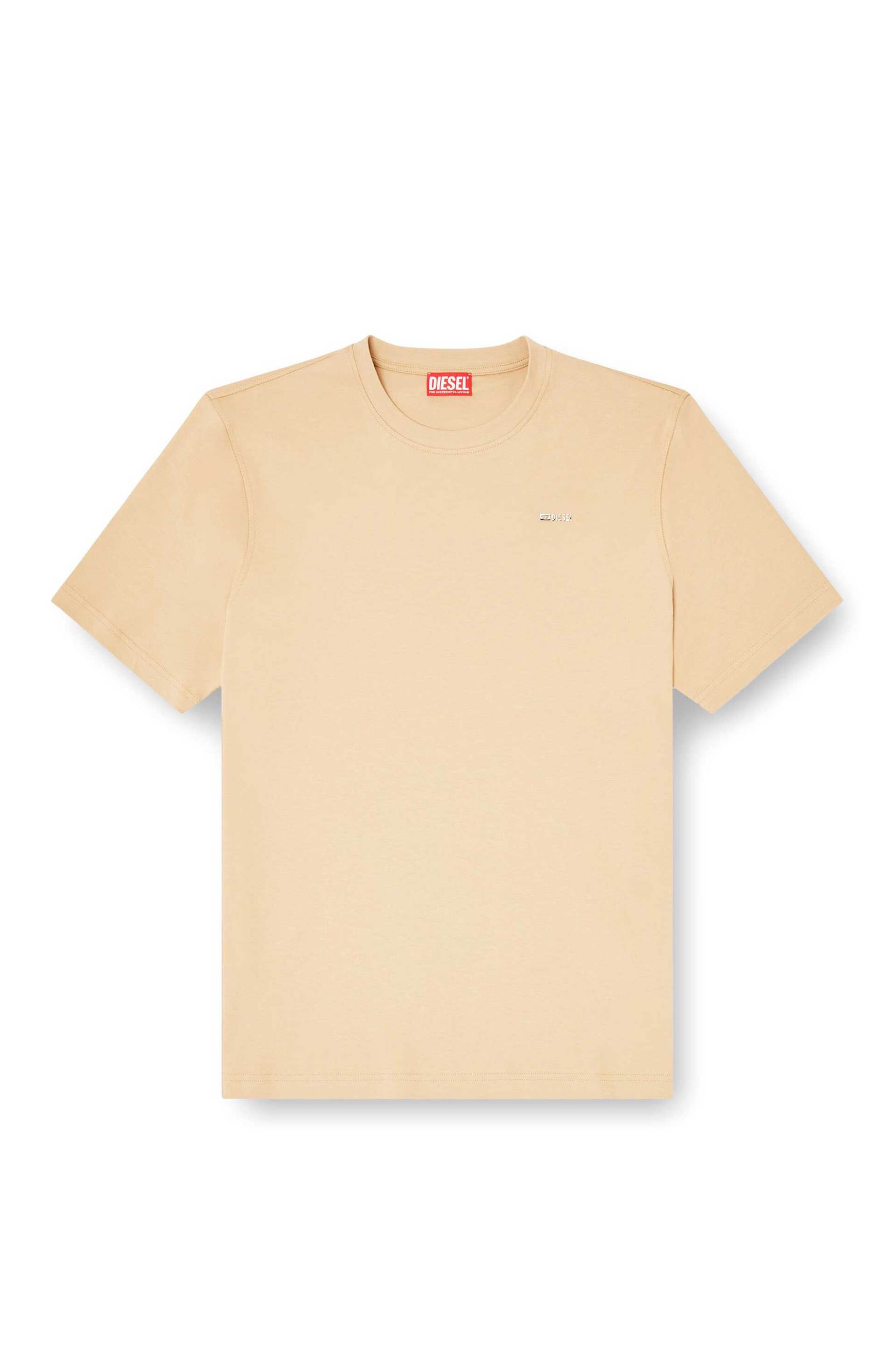 Diesel ανδρικό T-shirt με λογότυπο Regular Fit "T-Adjust-Met" - S26A196460AIJU Μπεζ φωτογραφία