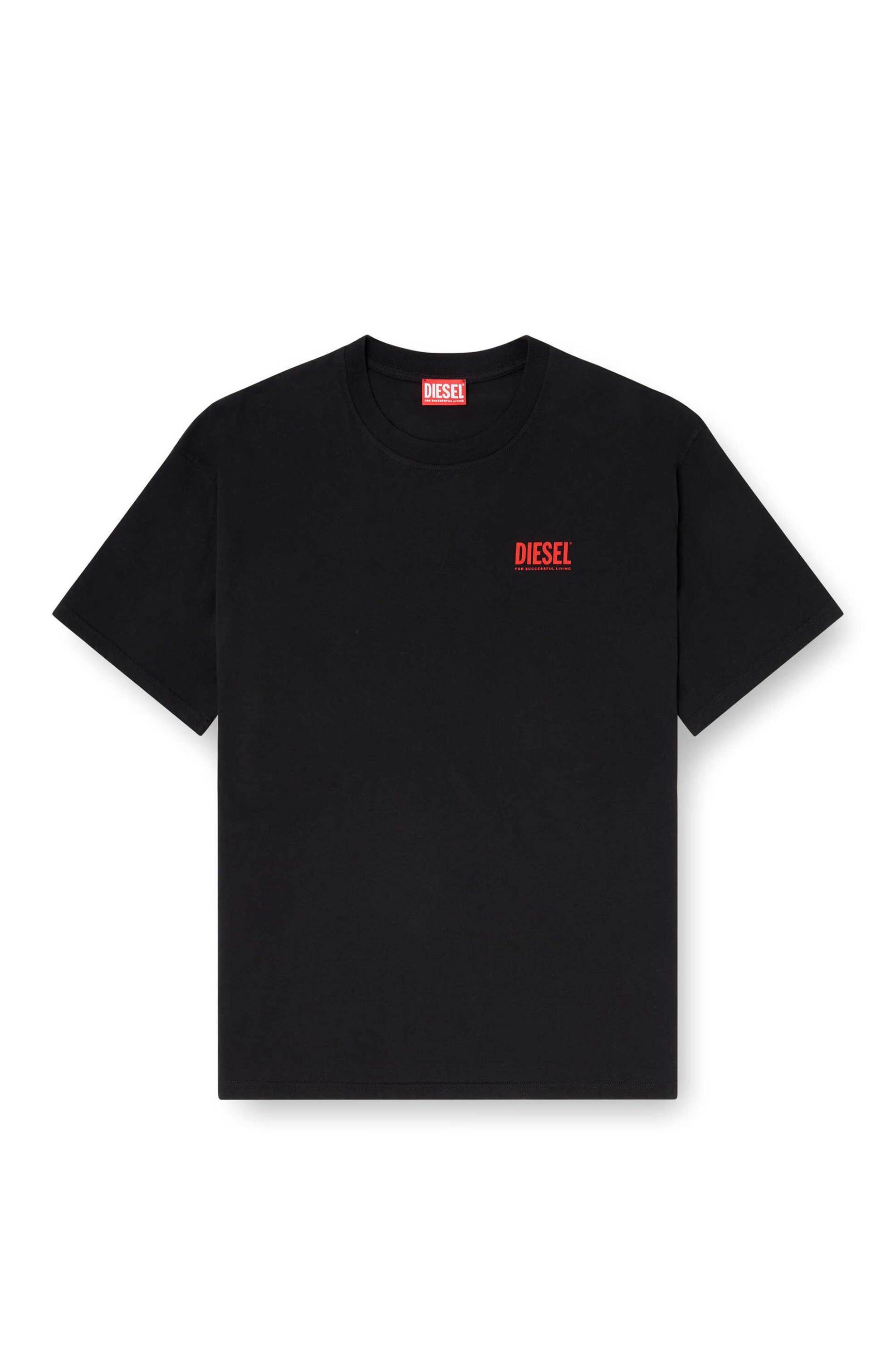 Diesel Ανδρικό T-Shirt με Λογότυπο Relaxed Fit T-Boxt-Bisk - S26A200360Epca Μαύρο