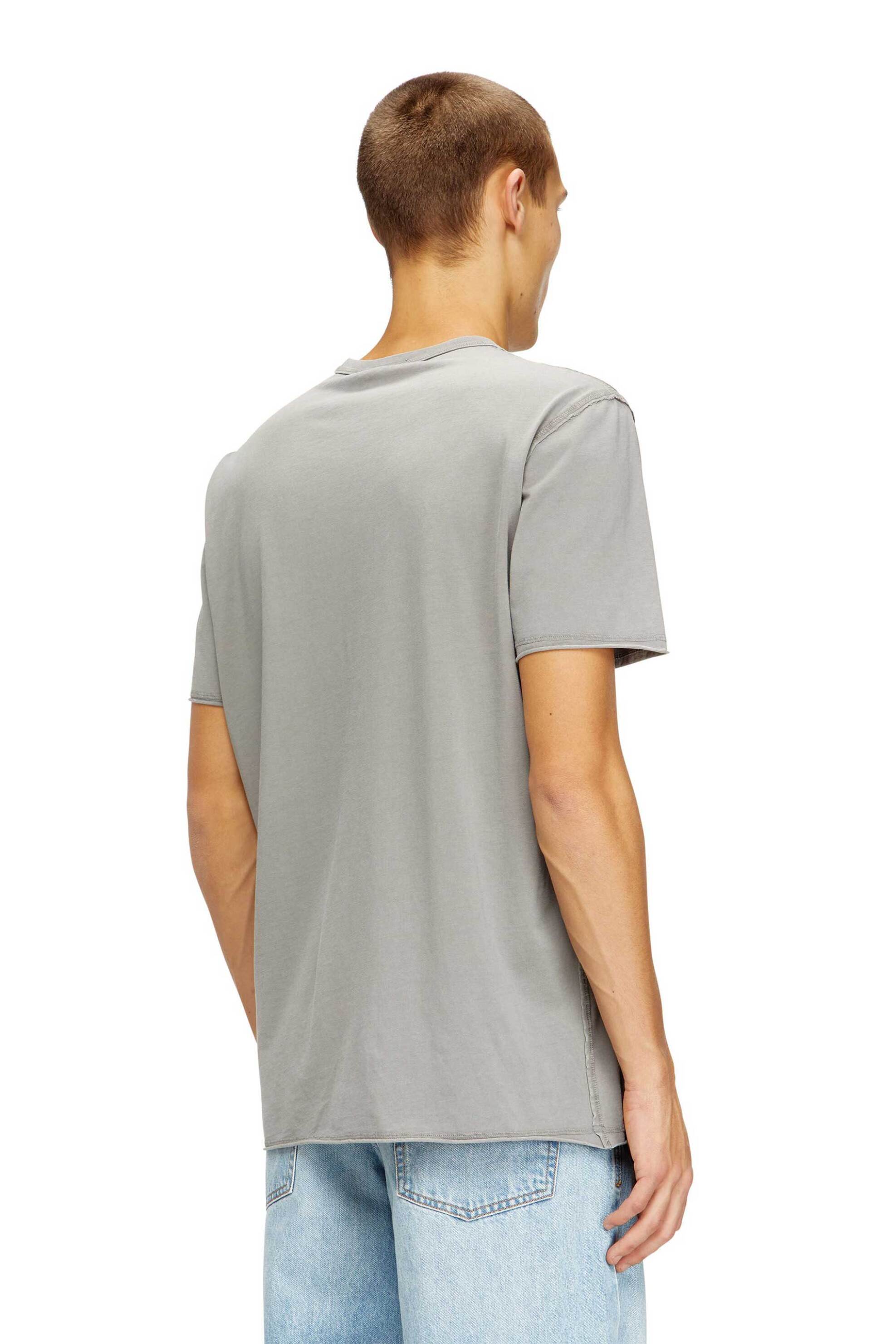 Diesel ανδρικό T-shirt με λογότυπο Regular Fit "T-Rawjust-V1" - S26A209580KMAH Γκρι φωτογραφία