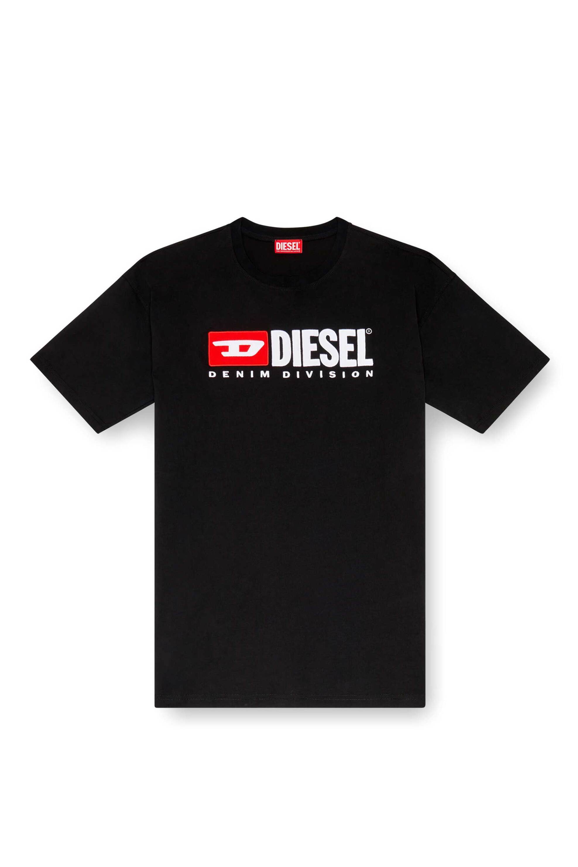 Diesel Ανδρικό T-Shirt με Λογότυπο Relaxed Fit T-Boxt-Div - S26A149430Grai Μαύρο