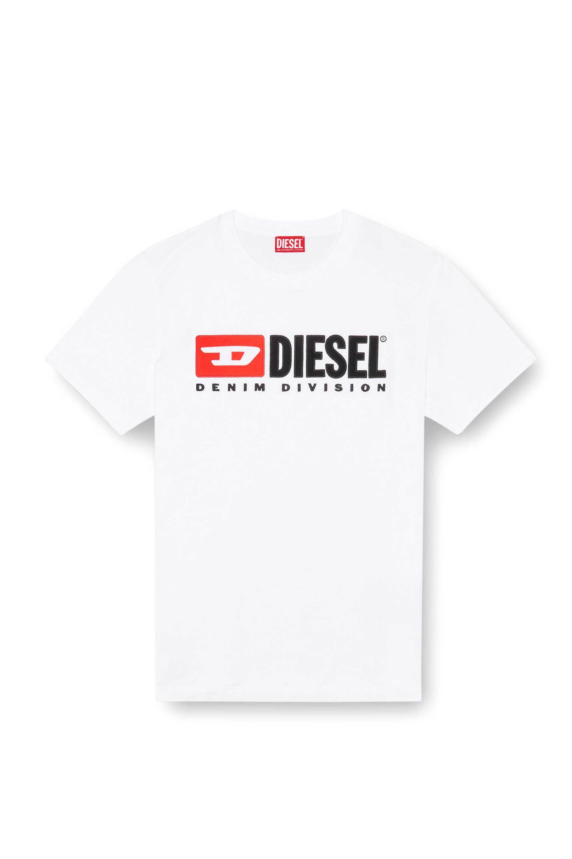 Diesel Ανδρικό T-Shirt με Λογότυπο Relaxed Fit T-Boxt-Div - S26A149430Grai Λευκό