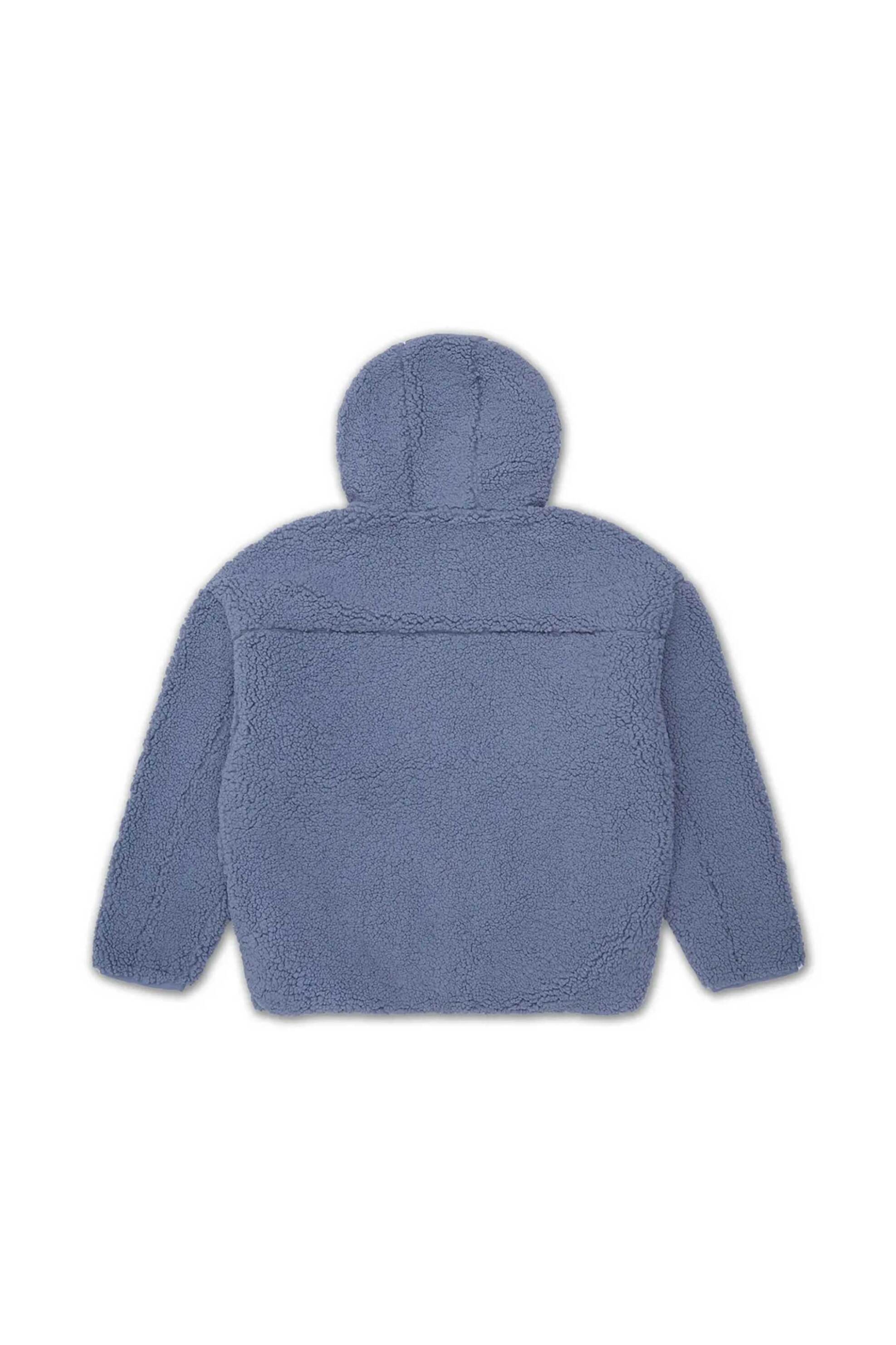 Diesel Ανδρικό Jacket Μπουκλέ με Κουκούλα Και Oval D Logo Loose Fit - W26A189470Kibt Γκρι Γαλάζιο