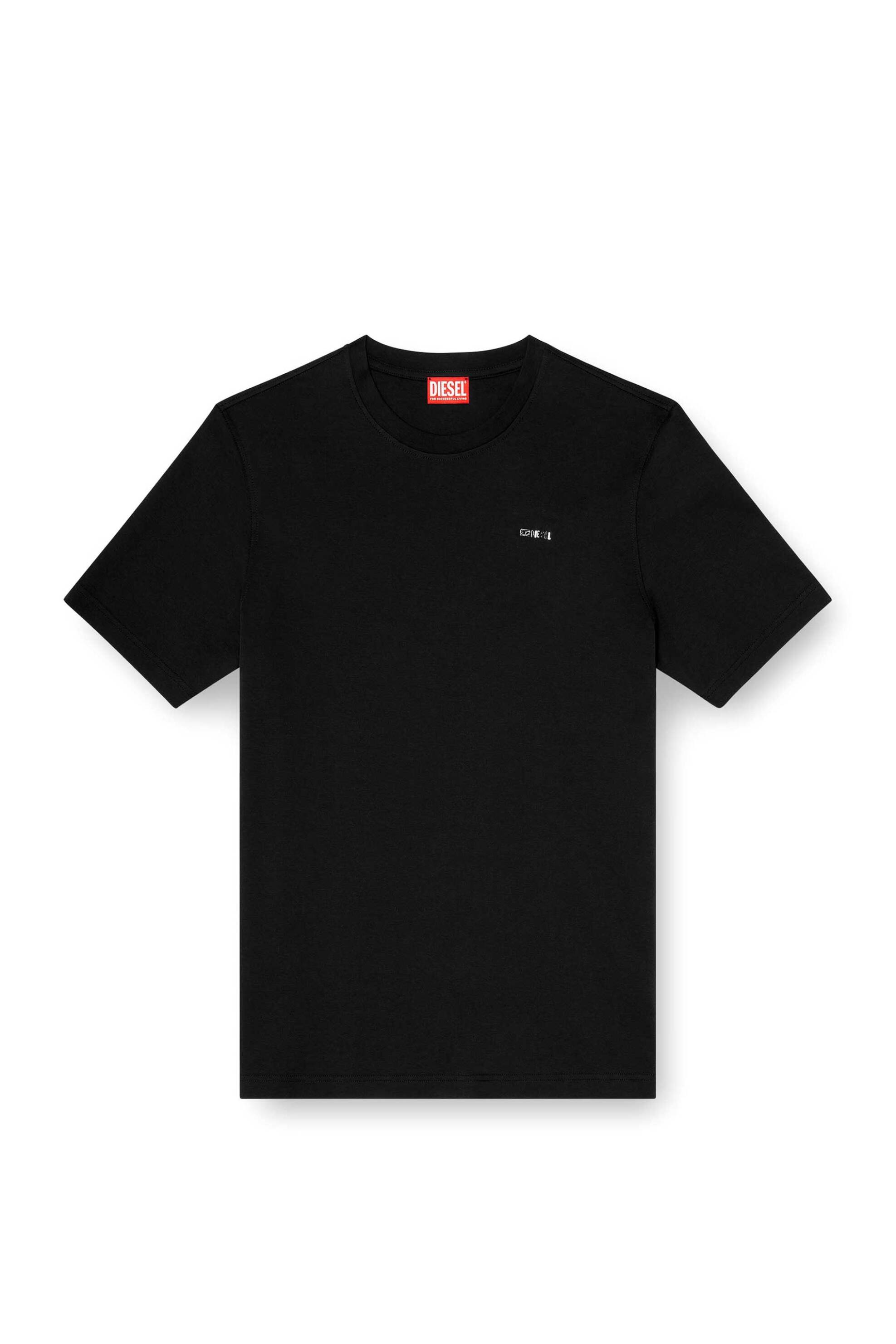 Diesel Ανδρικό T-Shirt με Λογότυπο Regular Fit - W26A196460Aiju Μαύρο
