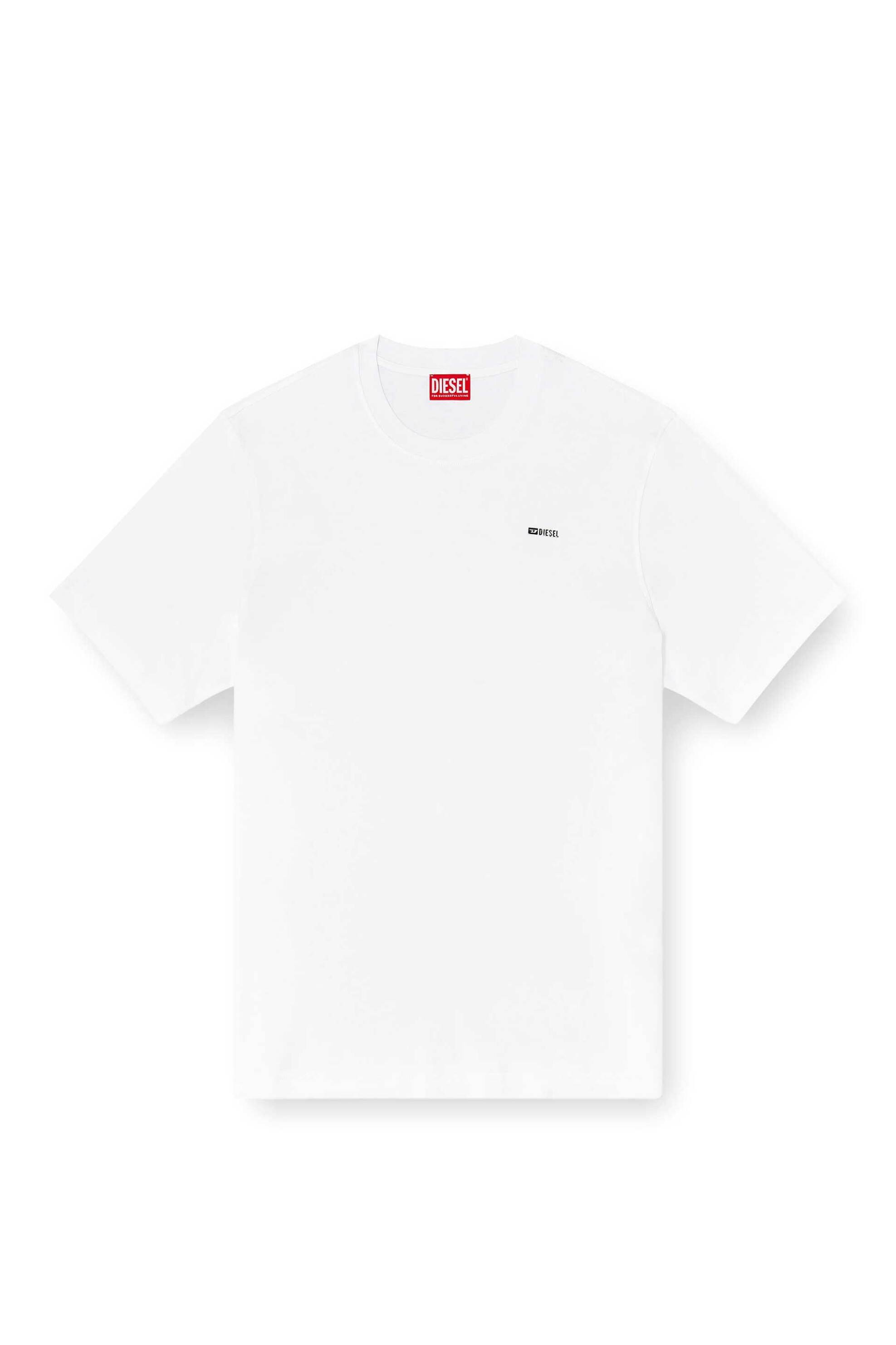Diesel Ανδρικό T-Shirt με Λογότυπο Regular Fit - W26A196460Aiju Λευκό