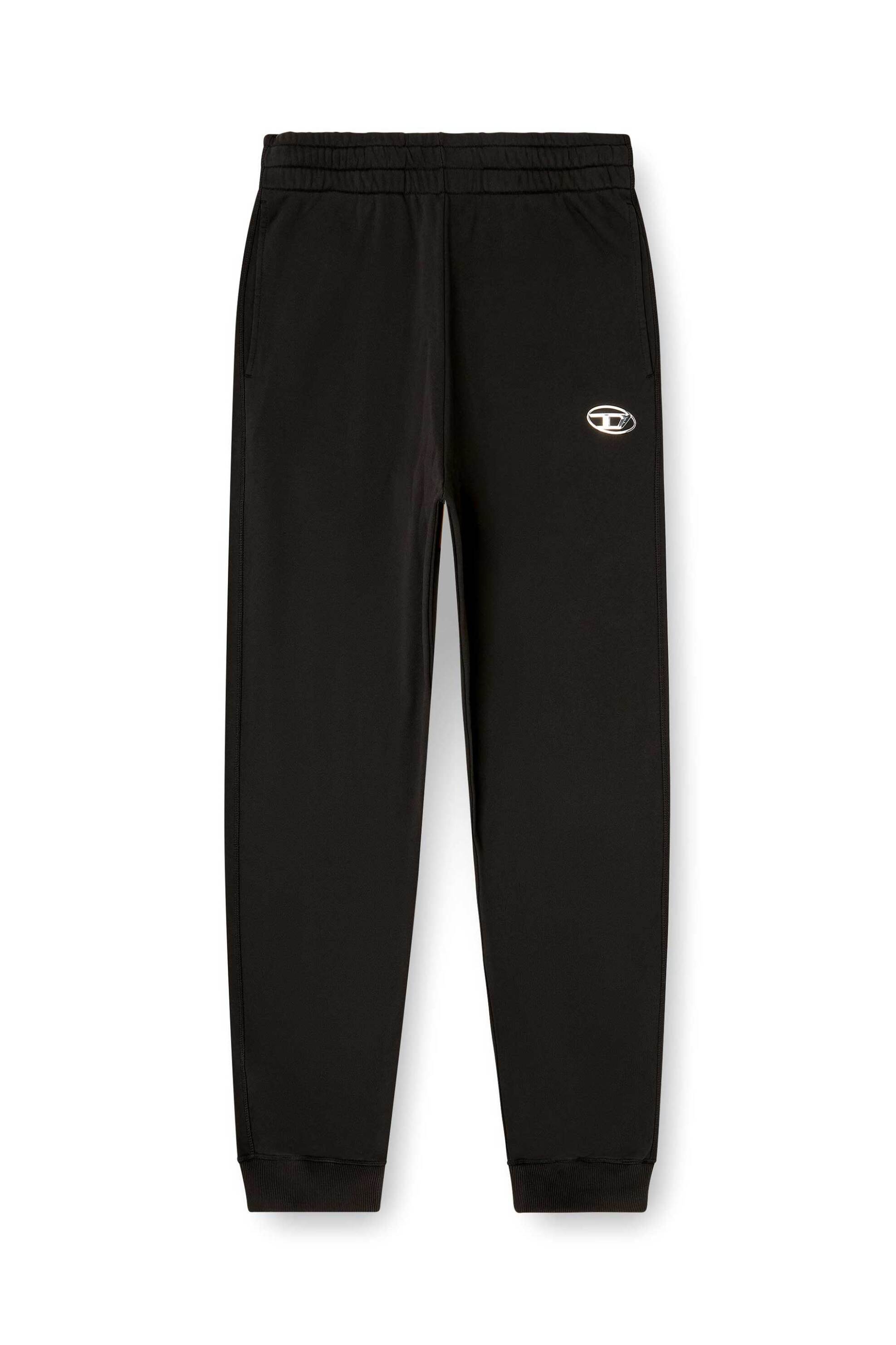 Diesel Ανδρικό Παντελόνι Φόρμας με Μεταλλικό Oval D Logo Regular Fit - W26A217940Bkbw Μαύρο