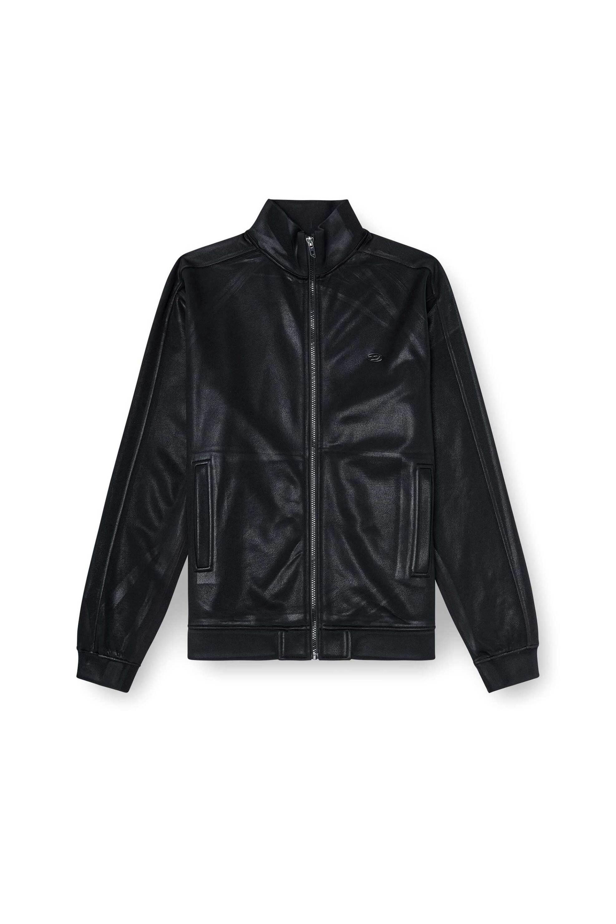 Diesel Ανδρική Ζακέτα Φούτερ με Ψηλό Λαιμό Και Oval D Logo Regular Fit - W26A226310Njcd Μαύρο