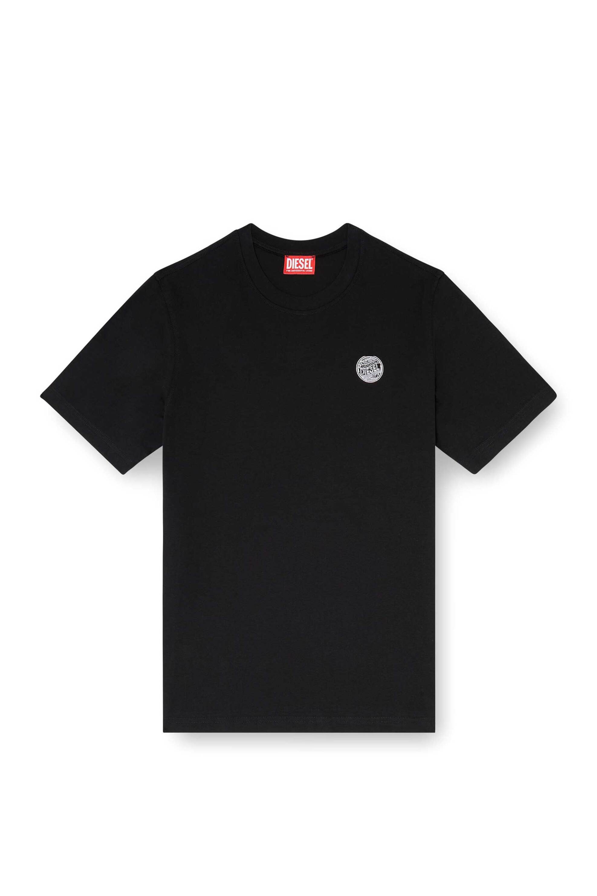 Diesel Ανδρικό T-Shirt με Print Regular Fit - W26A251240Qiam Μαύρο