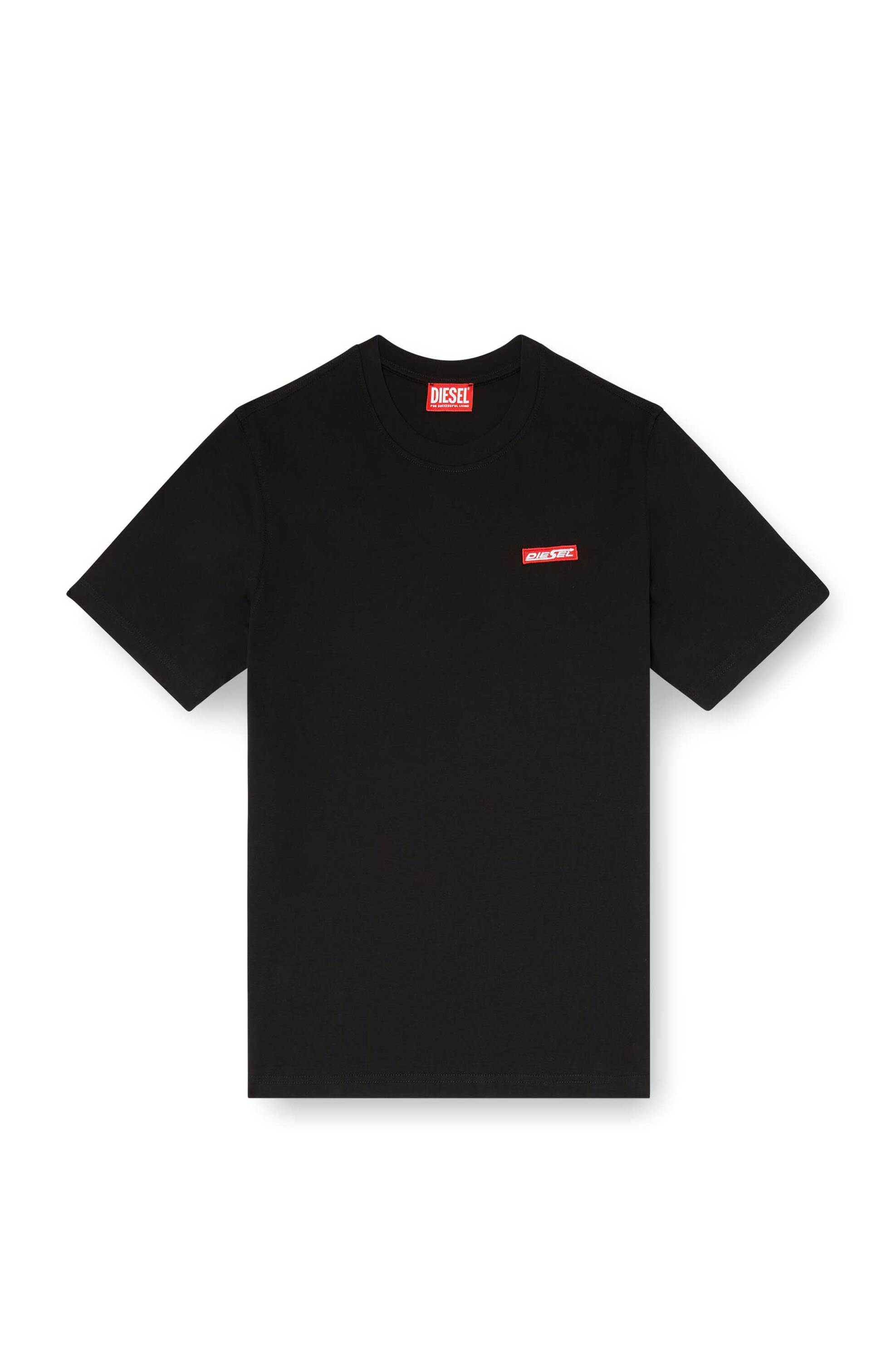 Diesel Ανδρικό T-Shirt με Λογότυπο Regular Fit - W26A251300Qiam Μαύρο