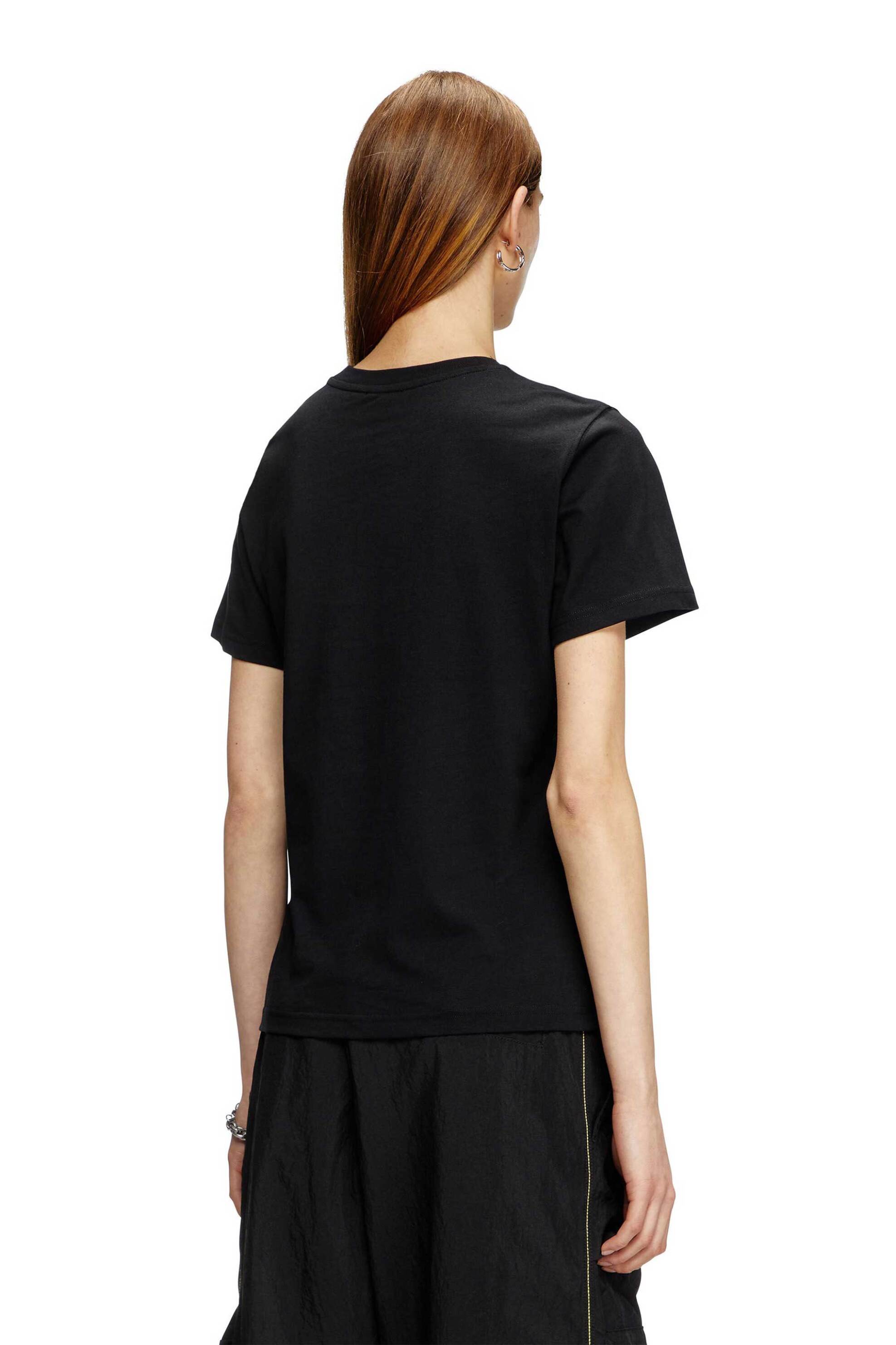DIESEL Diesel γυναικείο T-shirt με λογότυπο ''T-Regs-0d-Q1'' - S25A168410CLBR Μαύρο - 3