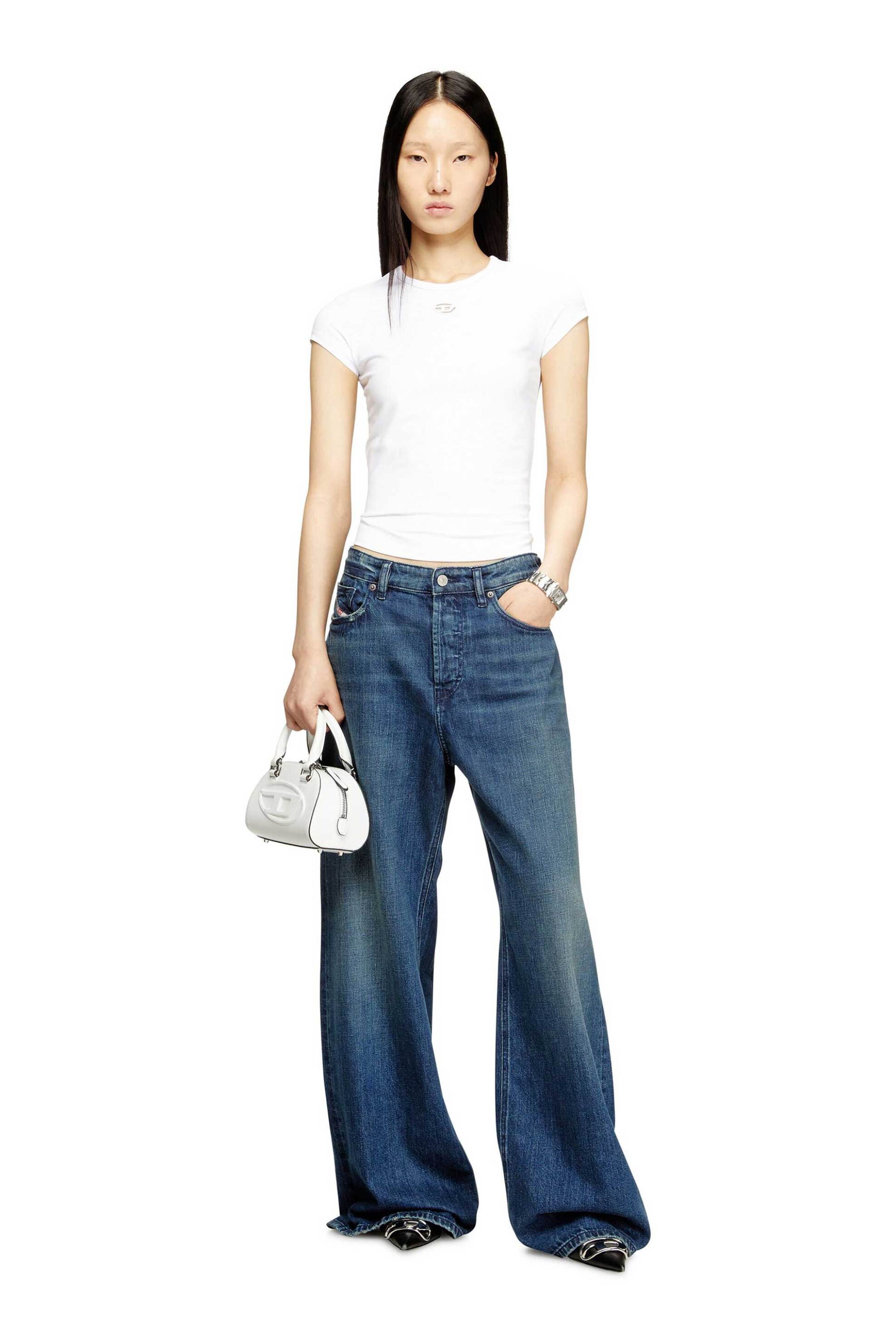 Diesel γυναικείο T-shirt Slim Fit "T-Angie-Οd" - S26A199120AFAA Λευκό φωτογραφία