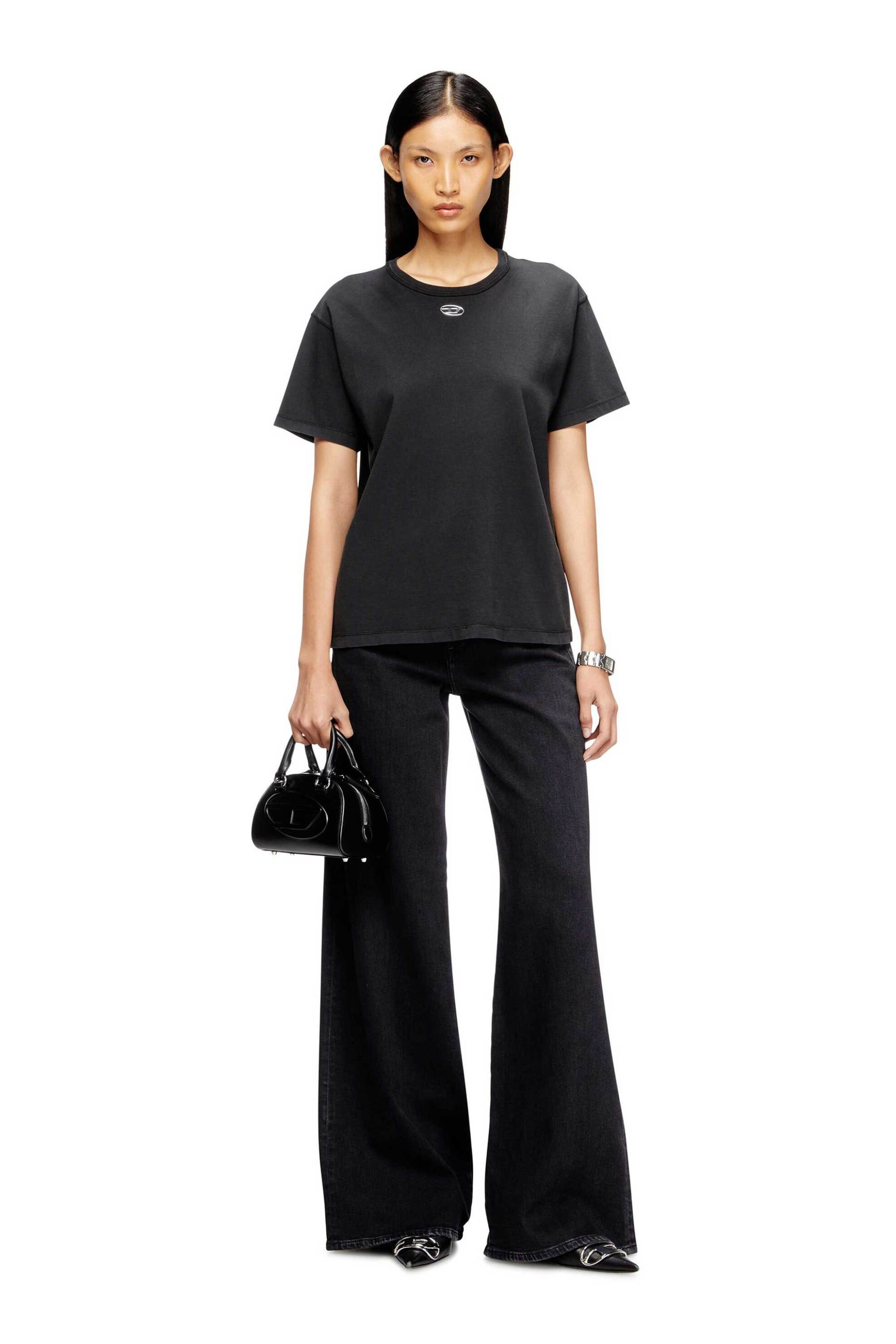 Diesel γυναικείο T-shirt Regular Fit "T-Normy-Οd-S1" - S26A203990JMBB Μαύρο φωτογραφία