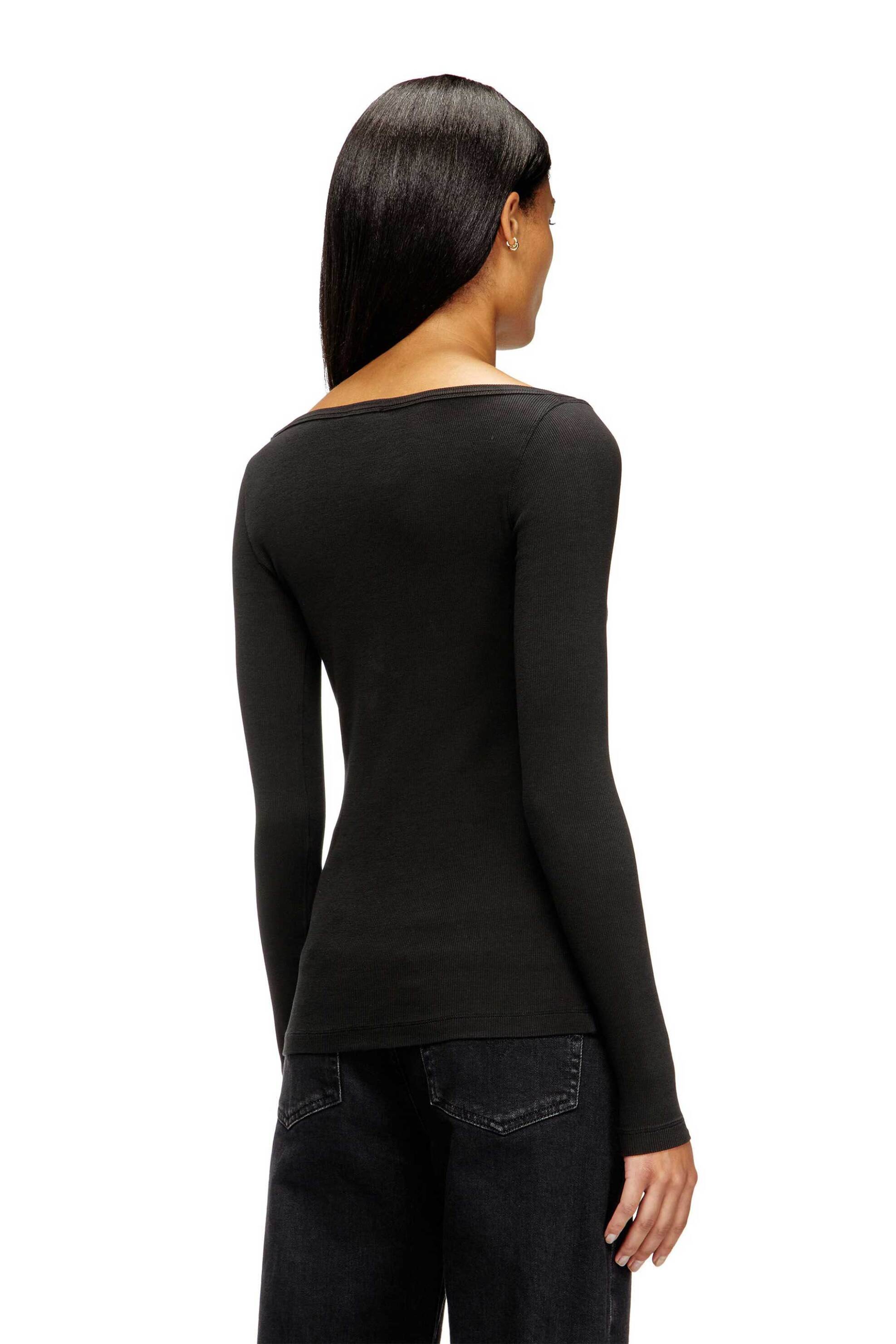 DIESEL Diesel γυναικεία μπλούζα Slim Fit "Τ-Βal-Οd" - S26A199090JMBA Μαύρο - 3