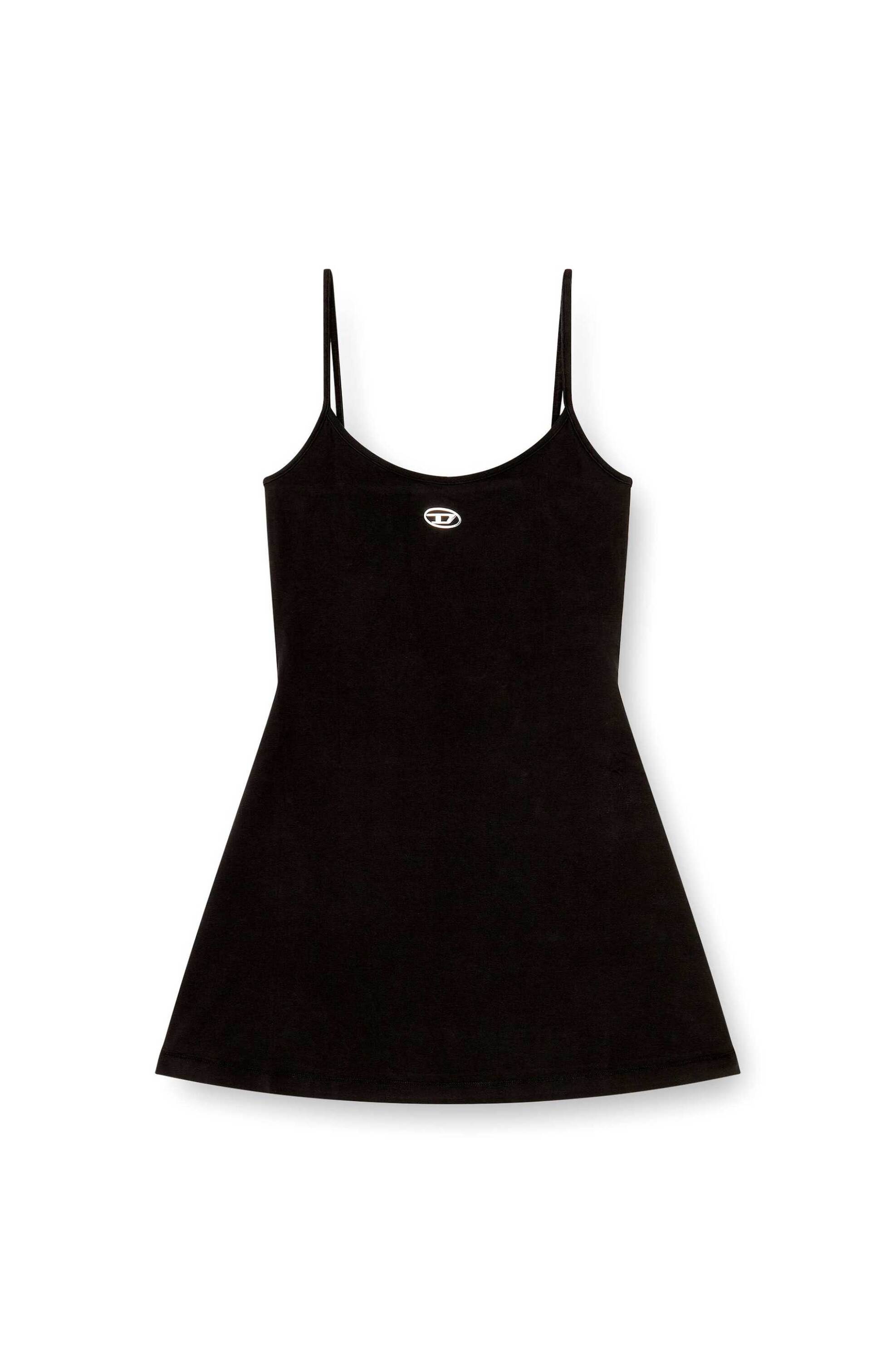 Diesel Γυναικείο Mini Φόρεμα Αμάνικο με Λογότυπο Regular Fit D-Newhop-Od - S26A199180Ahqh Μαύρο