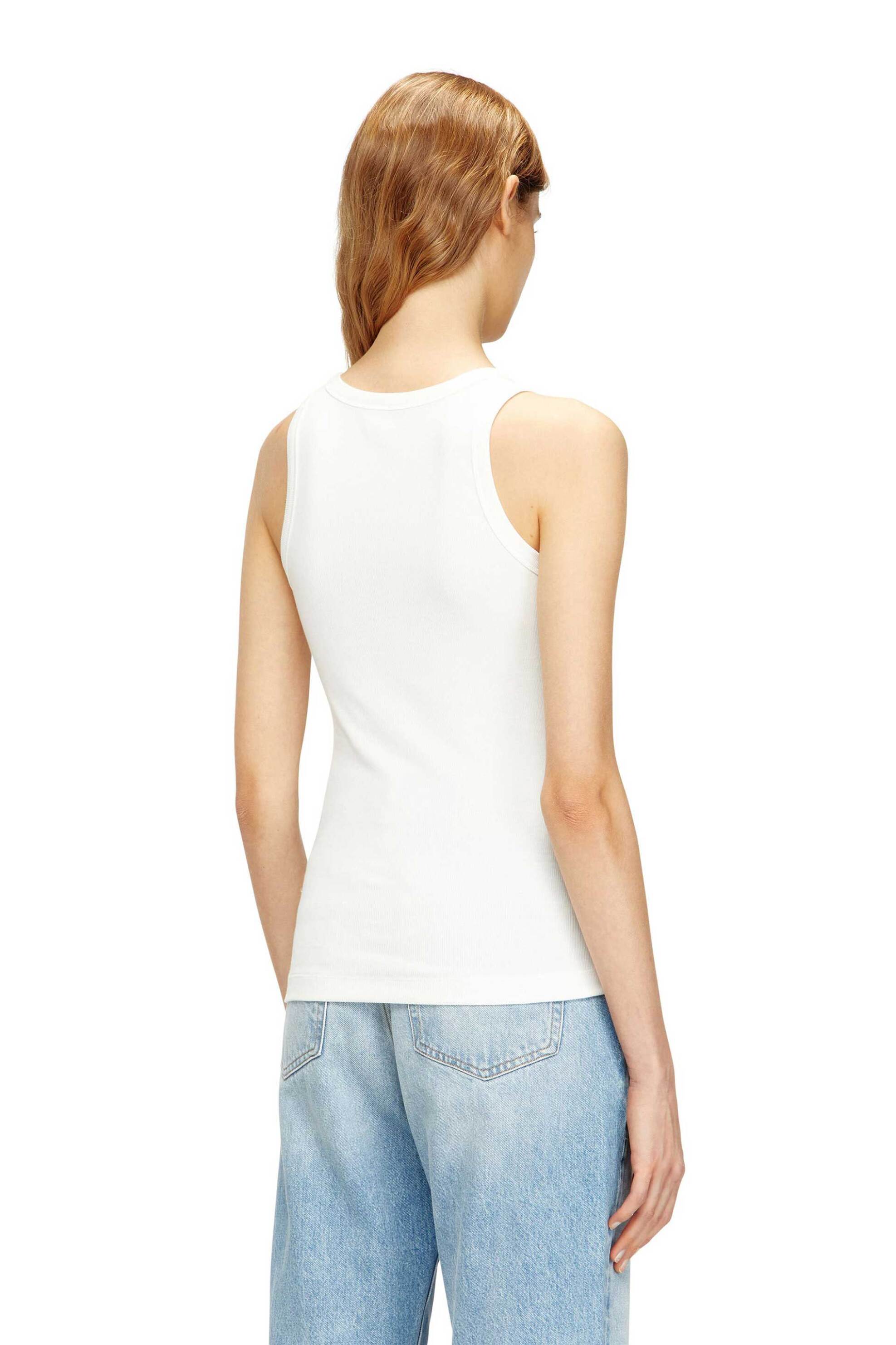 DIESEL Diesel γυναικείο αμάνικο τοπ Slim Fit "T-Αnki-Οd" - S26A199080JMBA Λευκό - 3