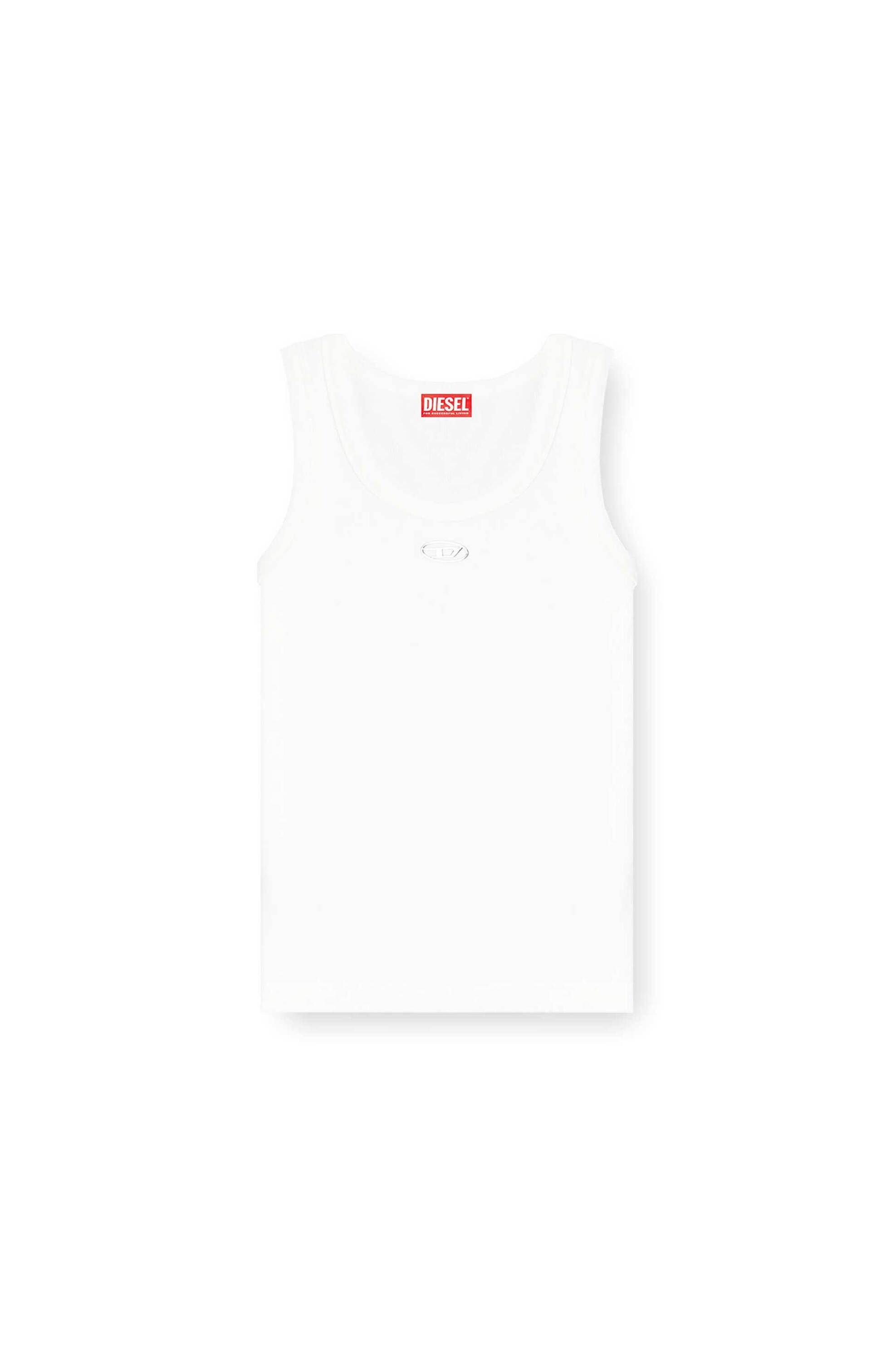 Diesel Γυναικείο Αμάνικο Τοπ Slim Fit T-Αnki-Οd - S26A199080Jmba Λευκό