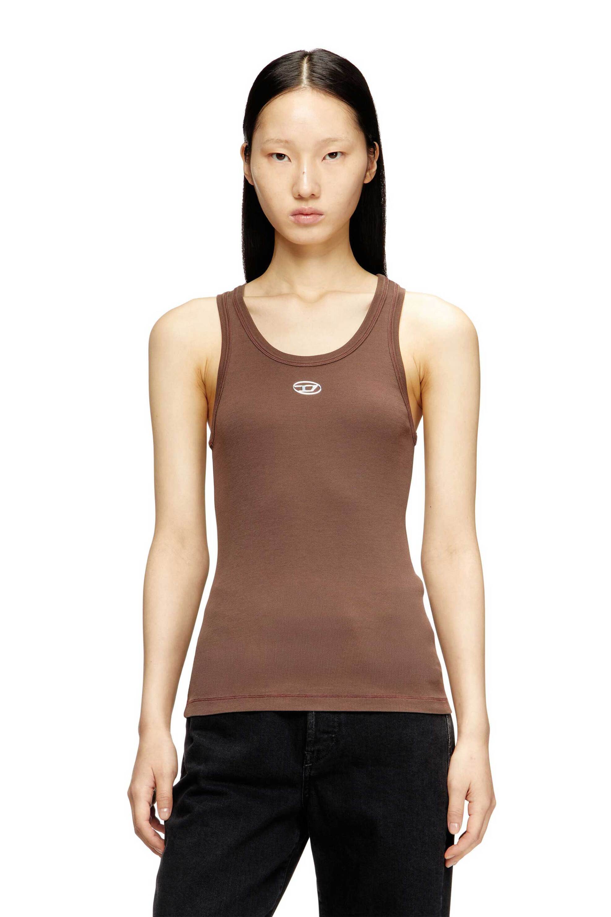 Diesel γυναικείο αμάνικο τοπ Slim Fit "T-Αnki-Οd" - S26A199080JMBA Καφέ