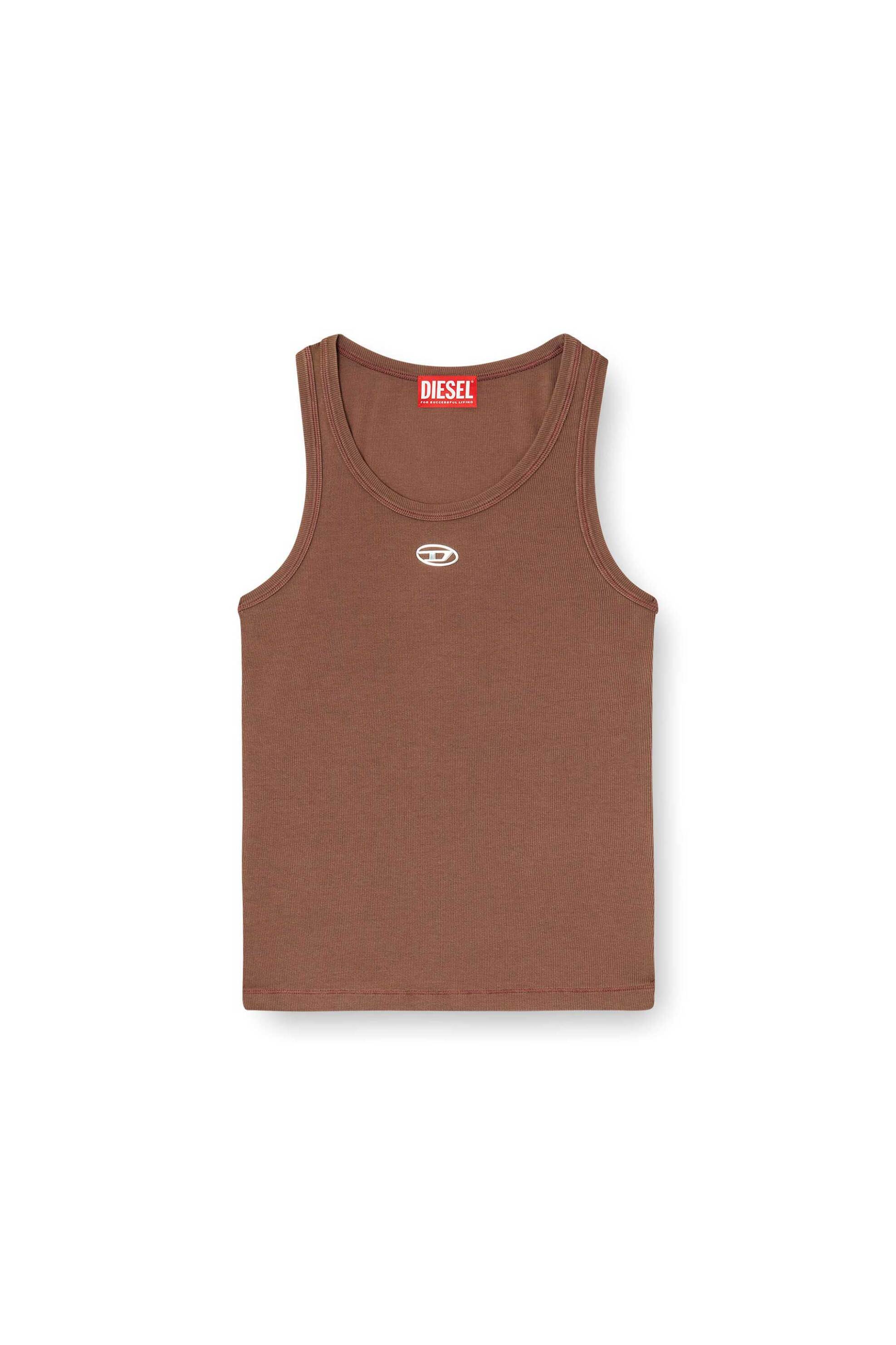 Diesel Γυναικείο Αμάνικο Τοπ Slim Fit T-Αnki-Οd - S26A199080Jmba Καφέ