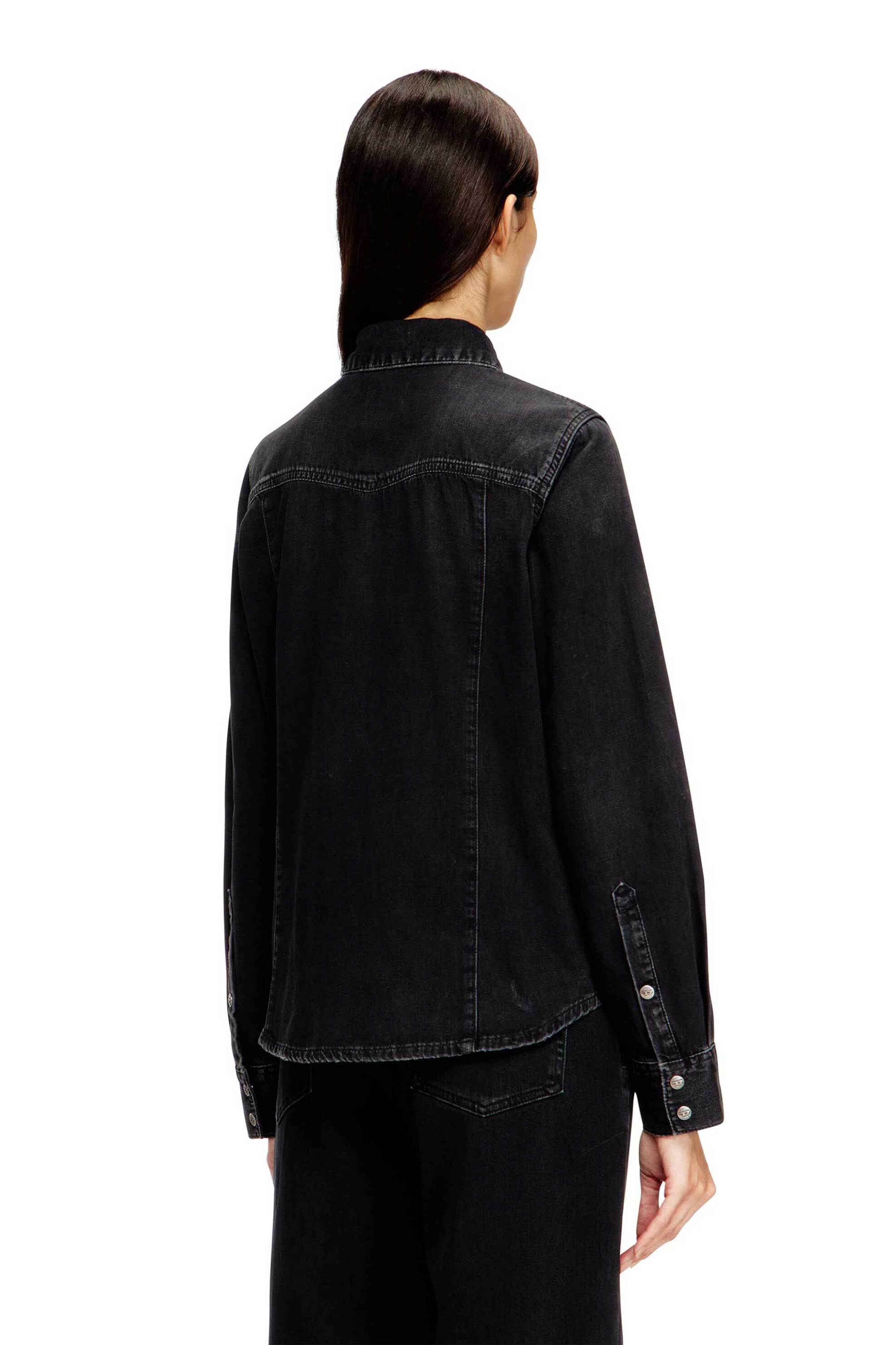 DIESEL Diesel γυναικείο denim πουκάμισο Regular Fit - W26A099660DBDC Μαύρο - 3