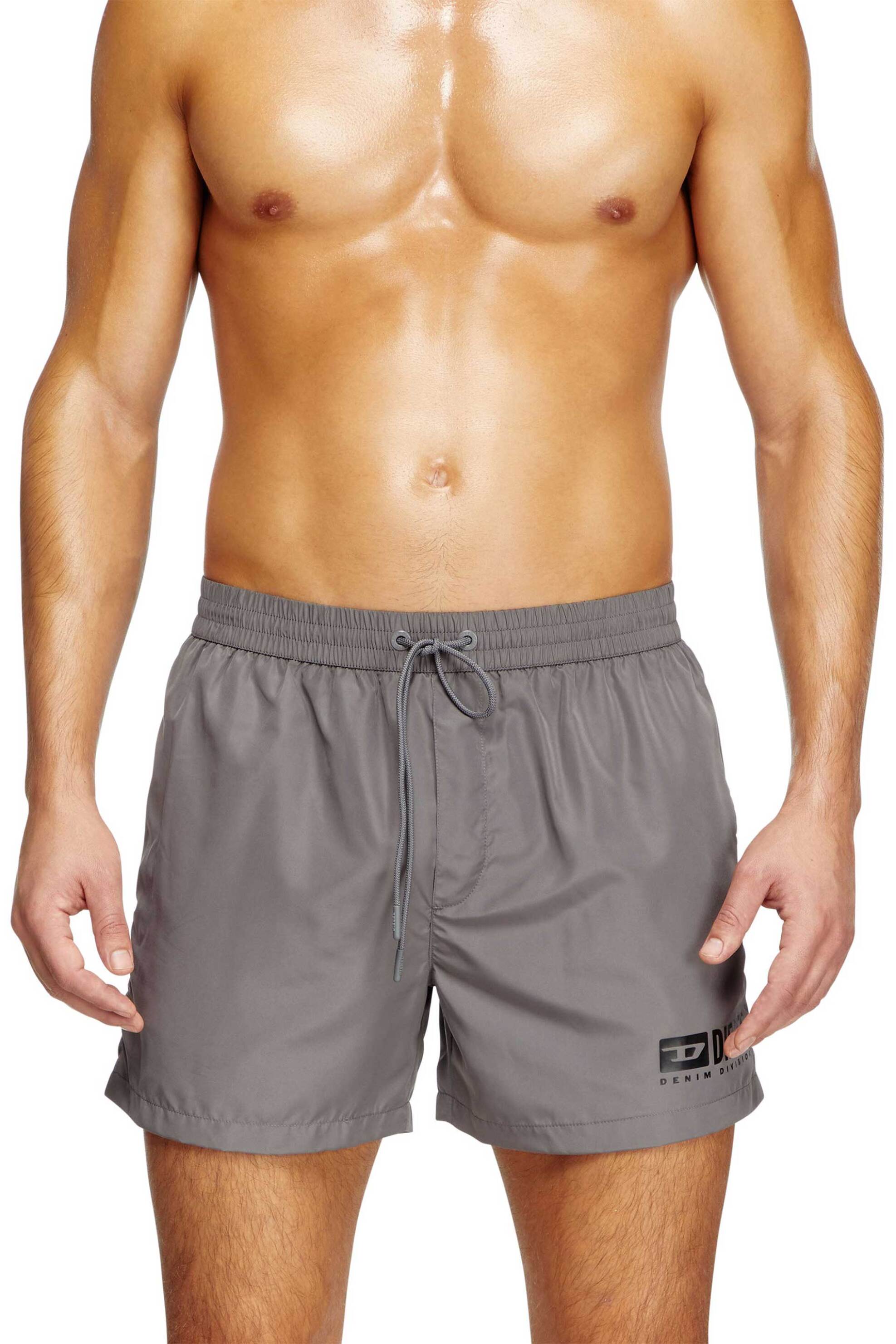 Diesel ανδρικό μαγιό σορτς με logo print - S26A175830AFBA Γκρι