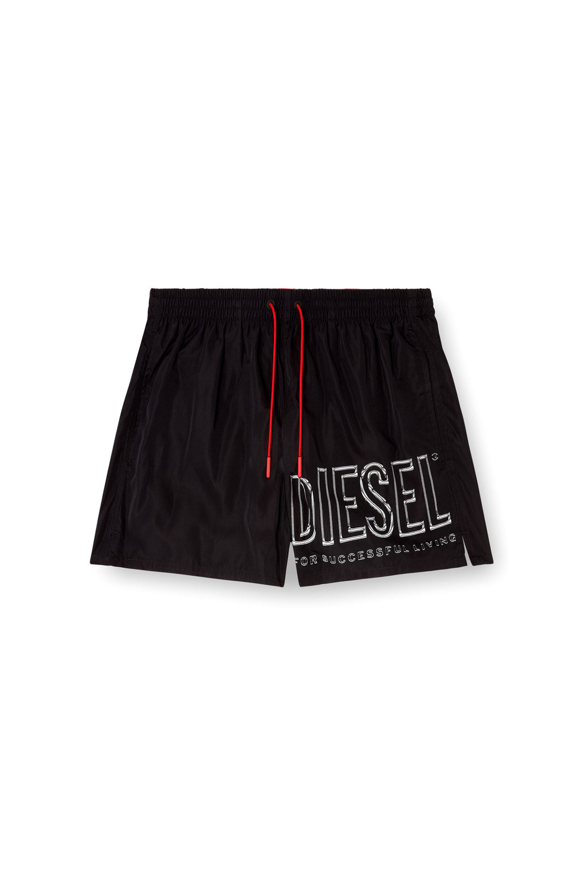 Diesel Ανδρικό Μαγιό Σορτς με Outline Logo - S26A205120Qkbj Μαύρο