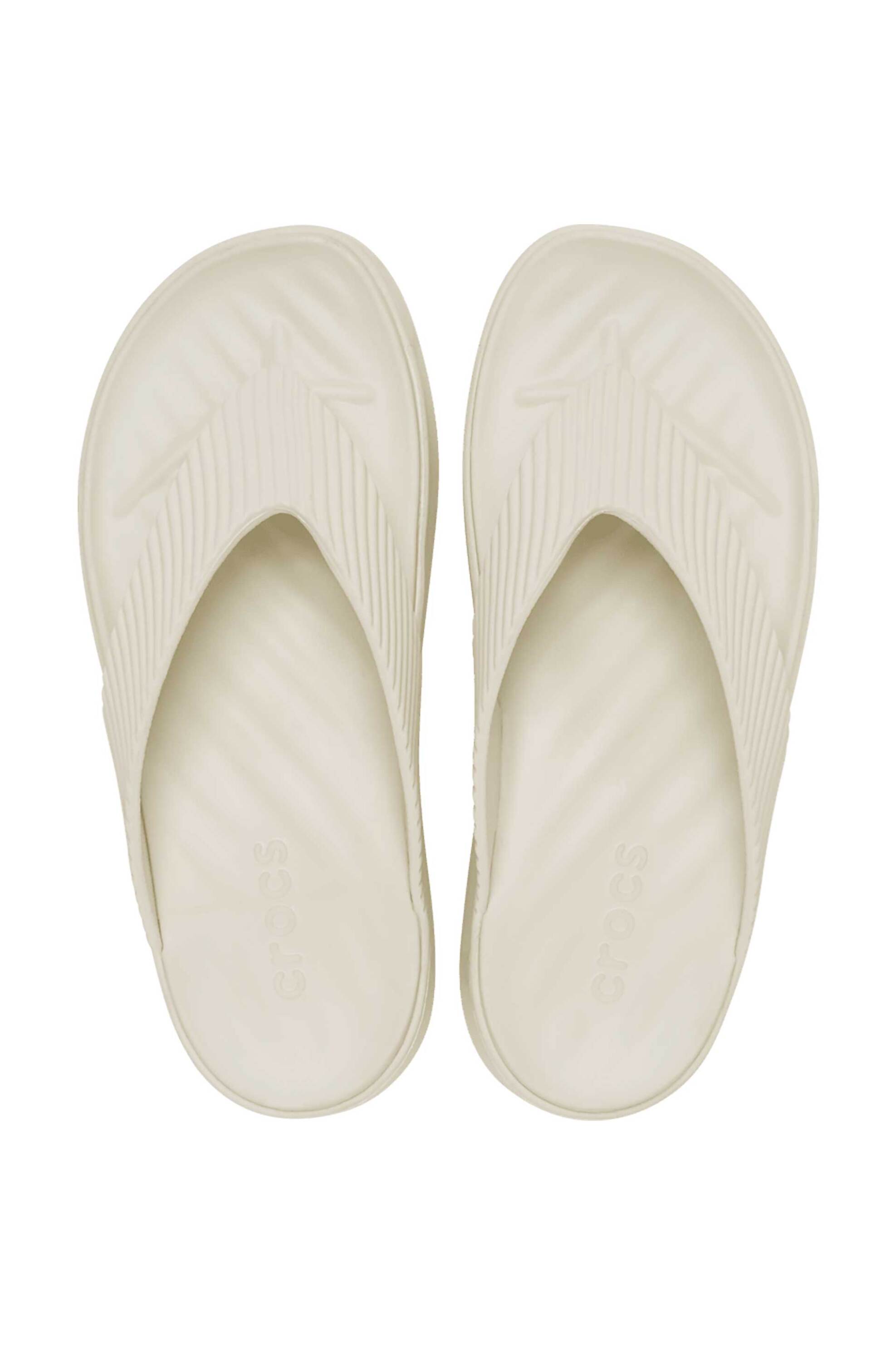 Crocs γυναικείες σαγιονάρες "Getaway Groove Platform" - E69139 Εκρού