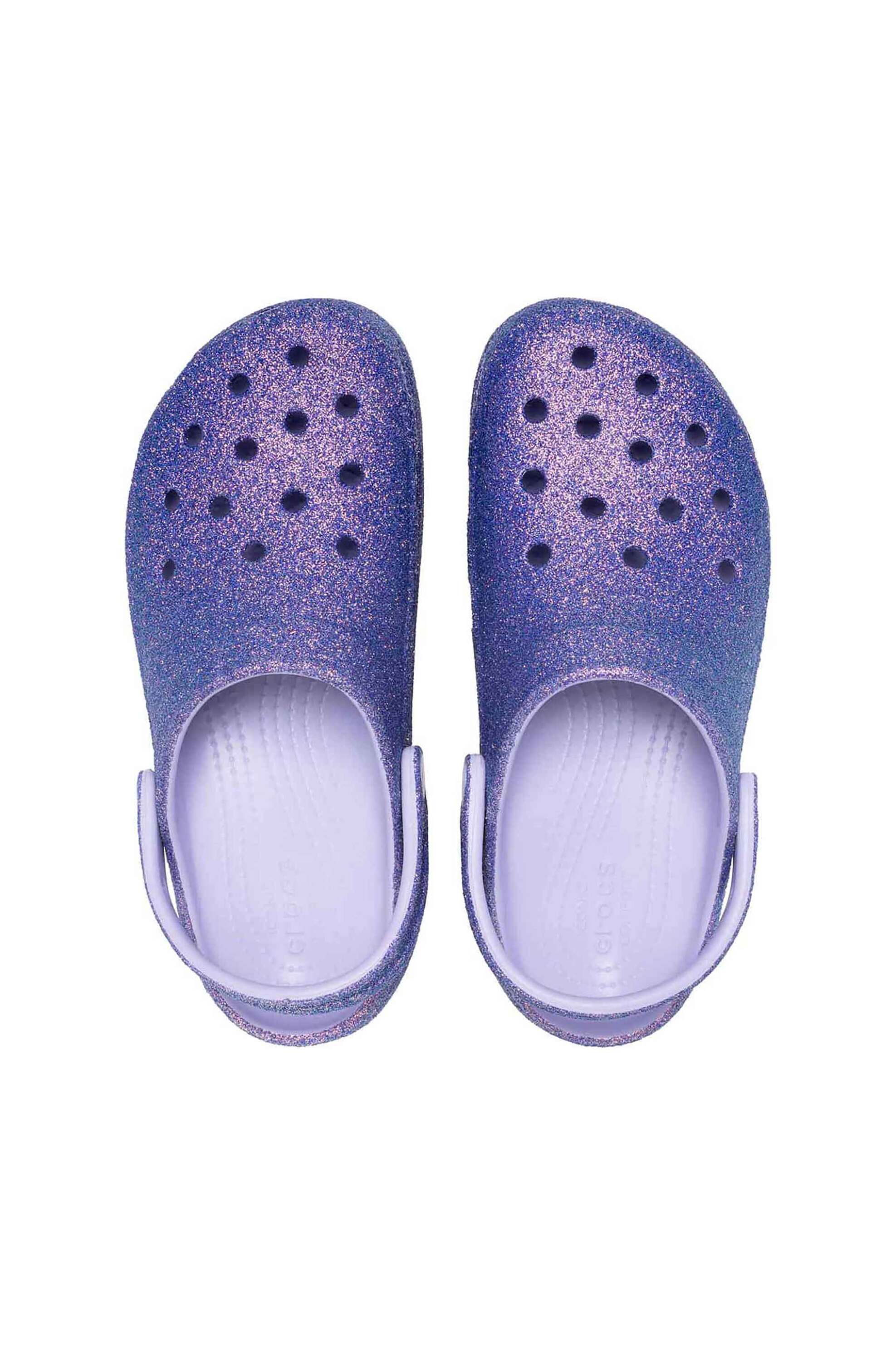 Crocs γυναικεία clogs "Classic Platform Iridescent Glitter" - E69190 Μοβ