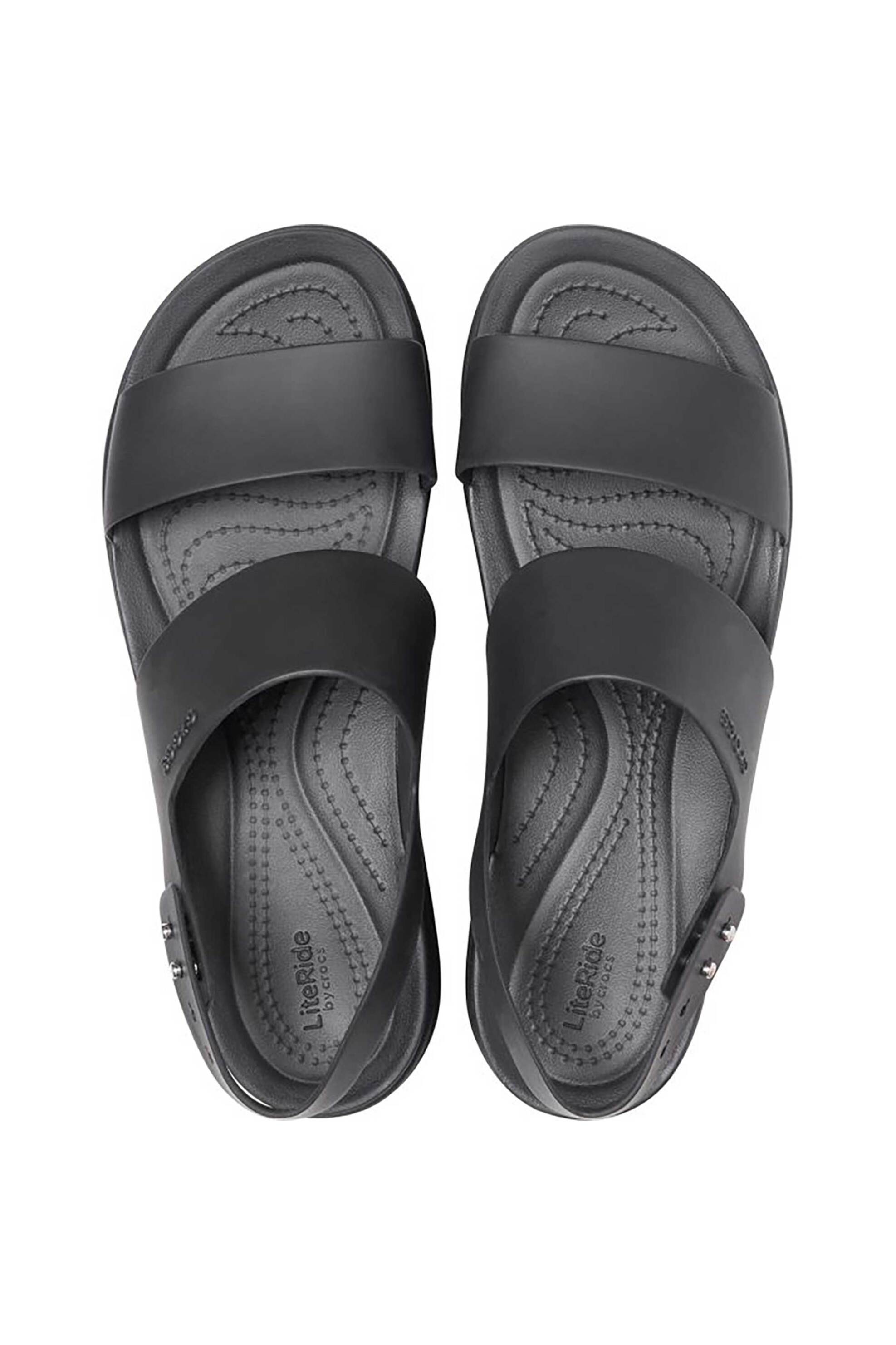 Crocs Γυναικεία Σανδάλια Brooklyn Low Wedge - E79718 Μαύρο